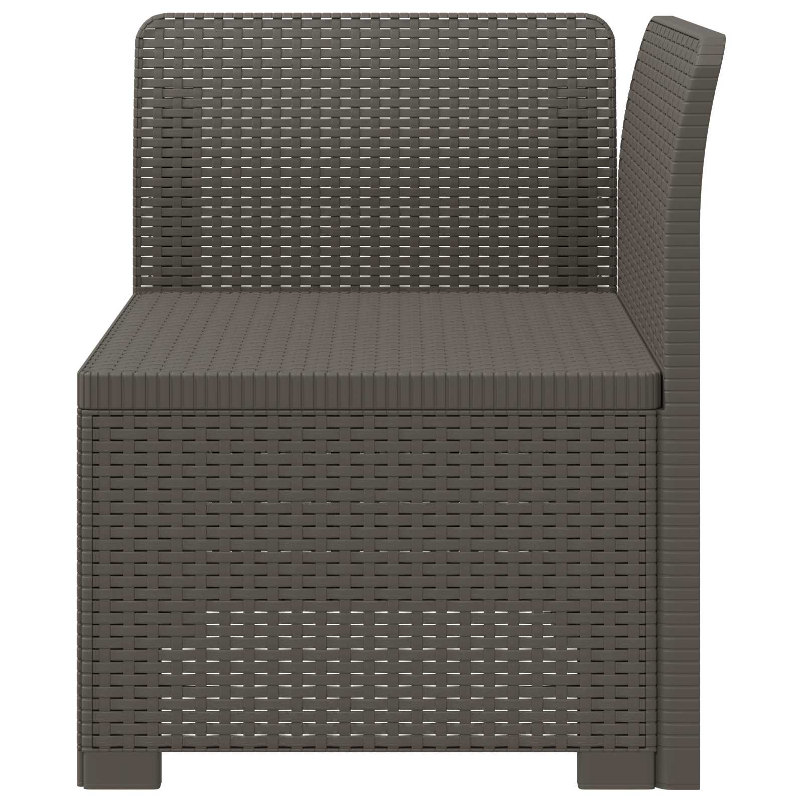 Eénpersoons Tuinbank Rattan Look PP Lichtgrijs is nu te koop bij PeponiXL, paradijselijk wonen!