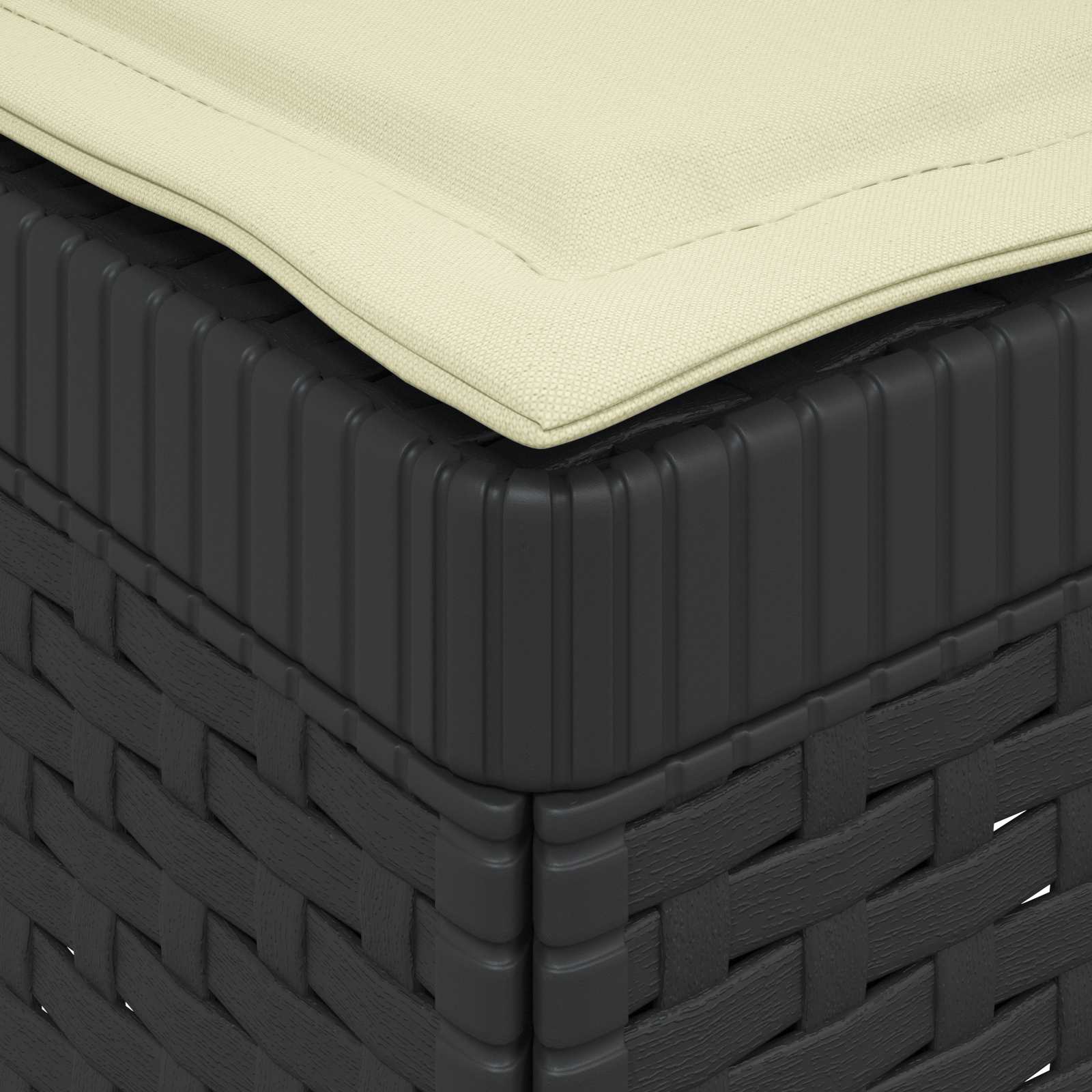 Eénpersoons Tuinbank met Kussen Rattan Look PP Antraciet is nu te koop bij PeponiXL, paradijselijk wonen!