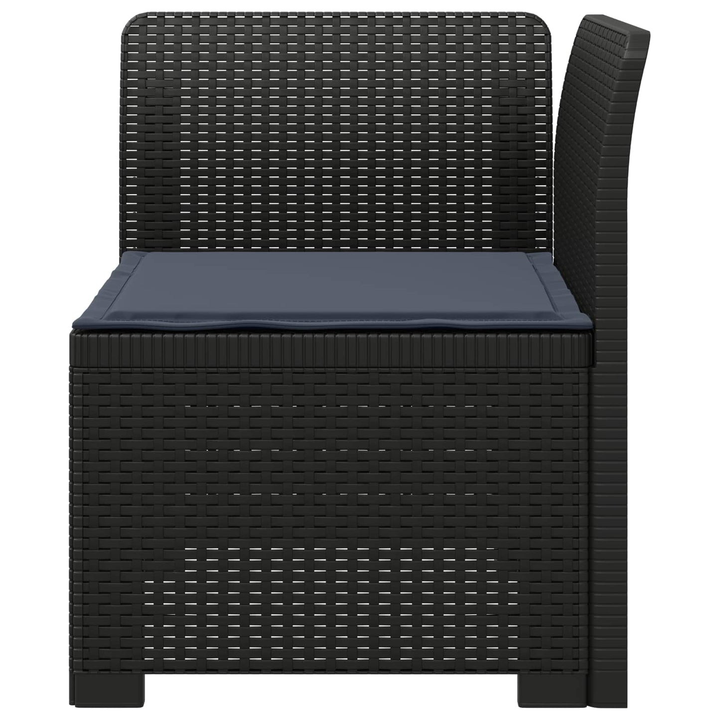 Eénpersoons Tuinbank met Kussen Rattan Look PP Antraciet is nu te koop bij PeponiXL, paradijselijk wonen!