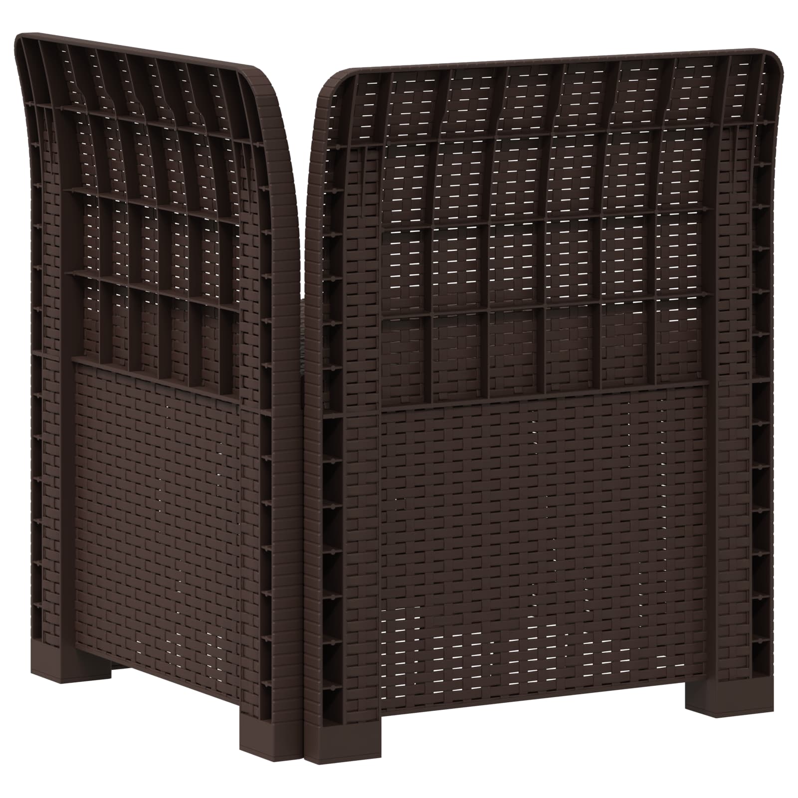 Eénpersoons Tuinbank met Kussen Rattan Look PP Bruin is nu te koop bij PeponiXL, paradijselijk wonen!