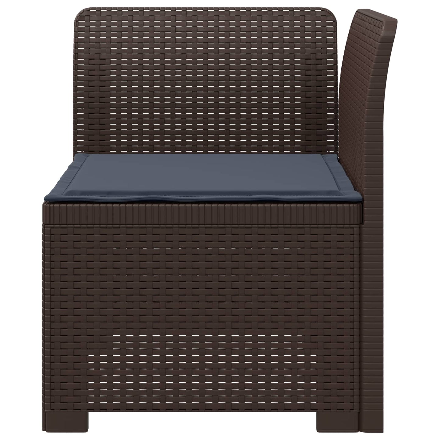 Eénpersoons Tuinbank met Kussen Rattan Look PP Bruin is nu te koop bij PeponiXL, paradijselijk wonen!