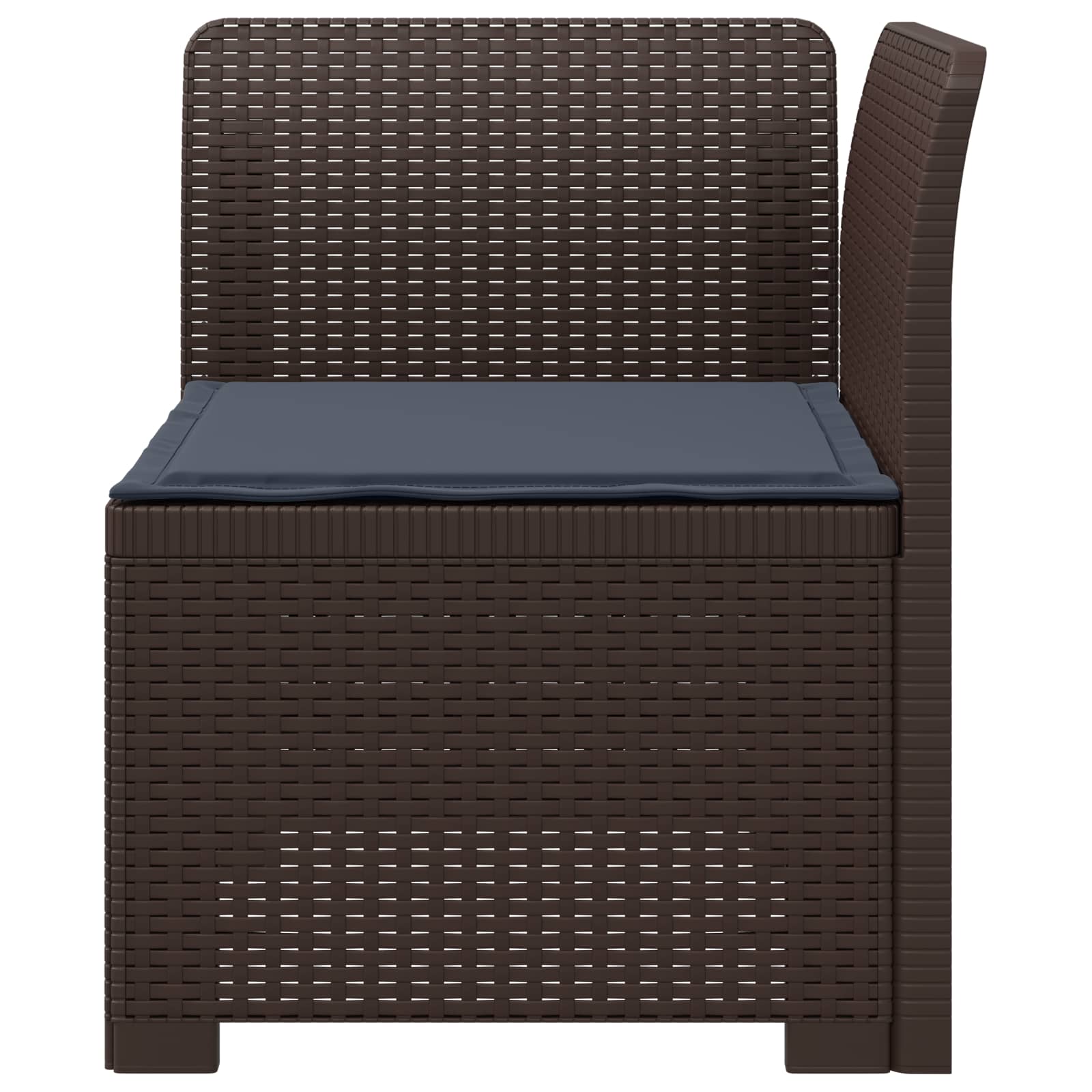 Eénpersoons Tuinbank met Kussen Rattan Look PP Bruin is nu te koop bij PeponiXL, paradijselijk wonen!