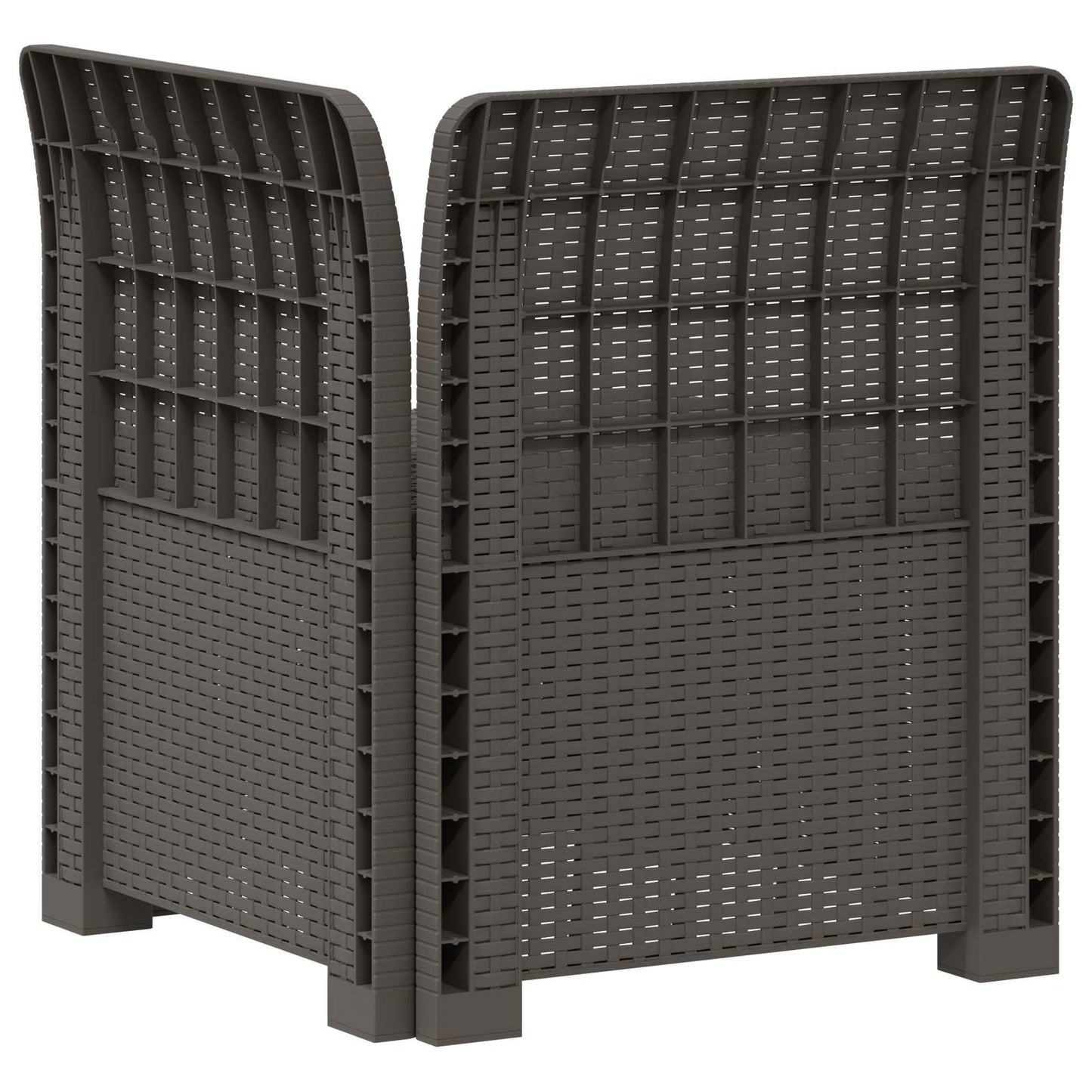 Eénpersoons Tuinbank met Kussen Rattan Look PP Lichtgrijs is nu te koop bij PeponiXL, paradijselijk wonen!