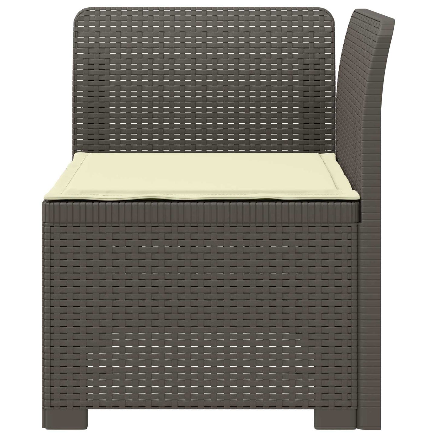 Eénpersoons Tuinbank met Kussen Rattan Look PP Lichtgrijs is nu te koop bij PeponiXL, paradijselijk wonen!