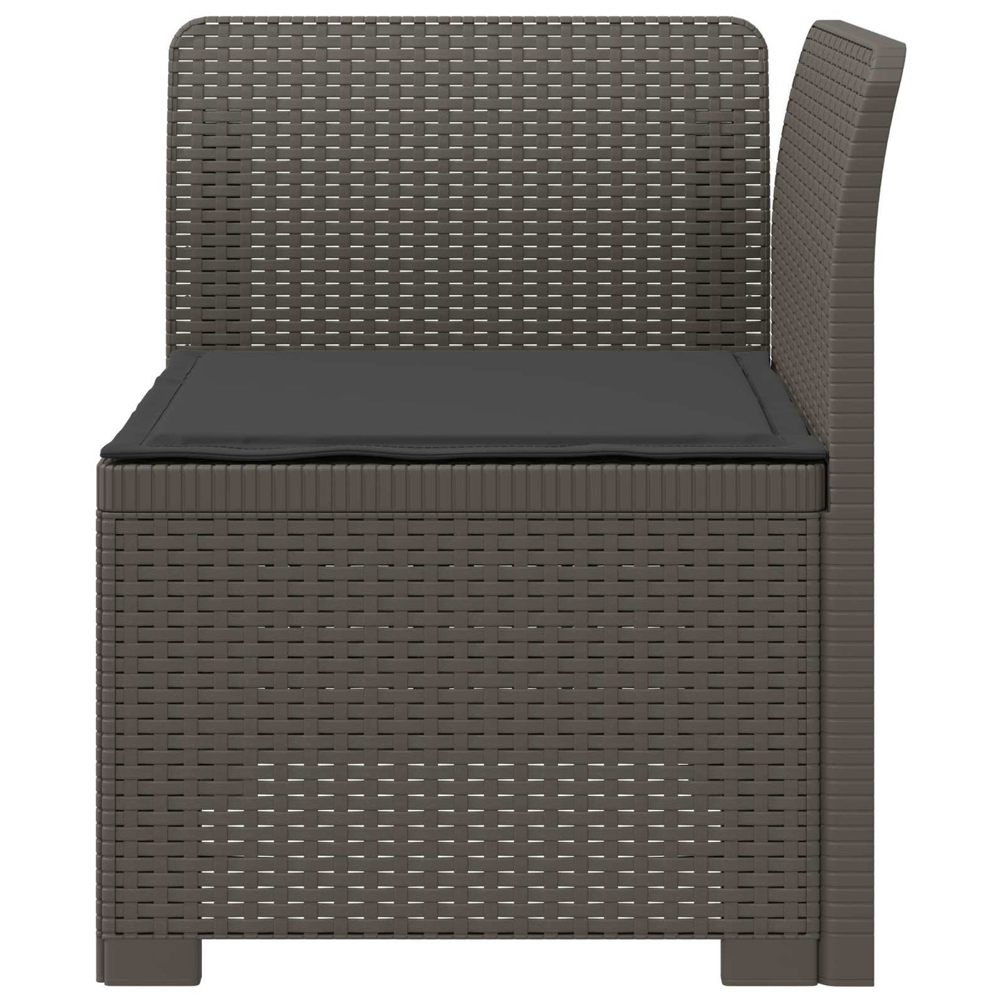 Eénpersoons Tuinbank met Kussen Rattan Look PP Lichtgrijs is nu te koop bij PeponiXL, paradijselijk wonen!