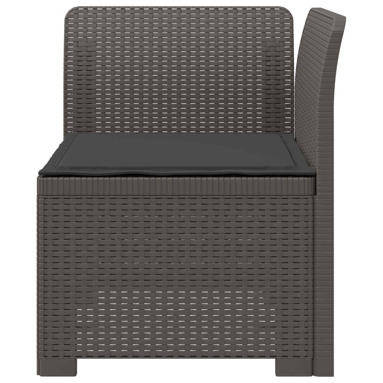 Eénpersoons Tuinbank met Kussen Rattan Look PP Lichtgrijs is nu te koop bij PeponiXL, paradijselijk wonen!
