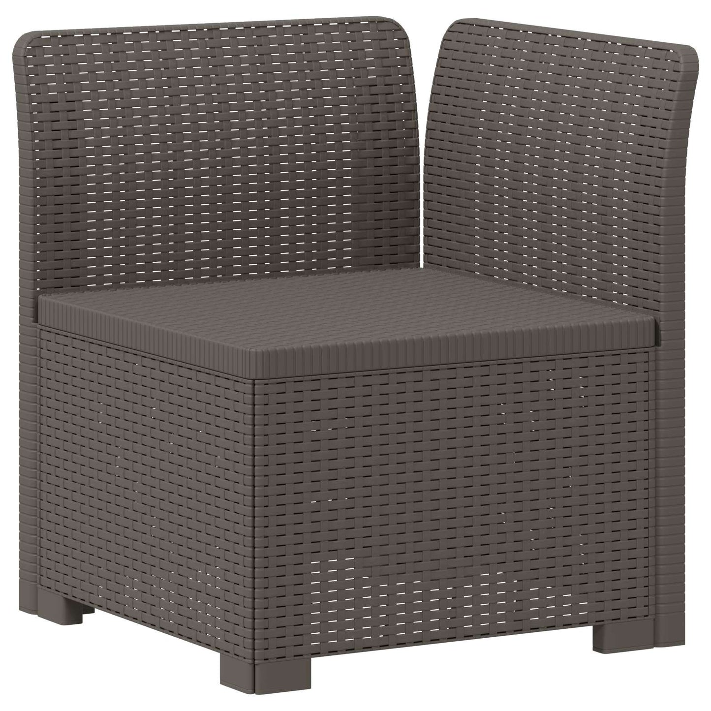 Eénpersoons Tuinbank met Kussen Rattan Look PP Lichtgrijs is nu te koop bij PeponiXL, paradijselijk wonen!