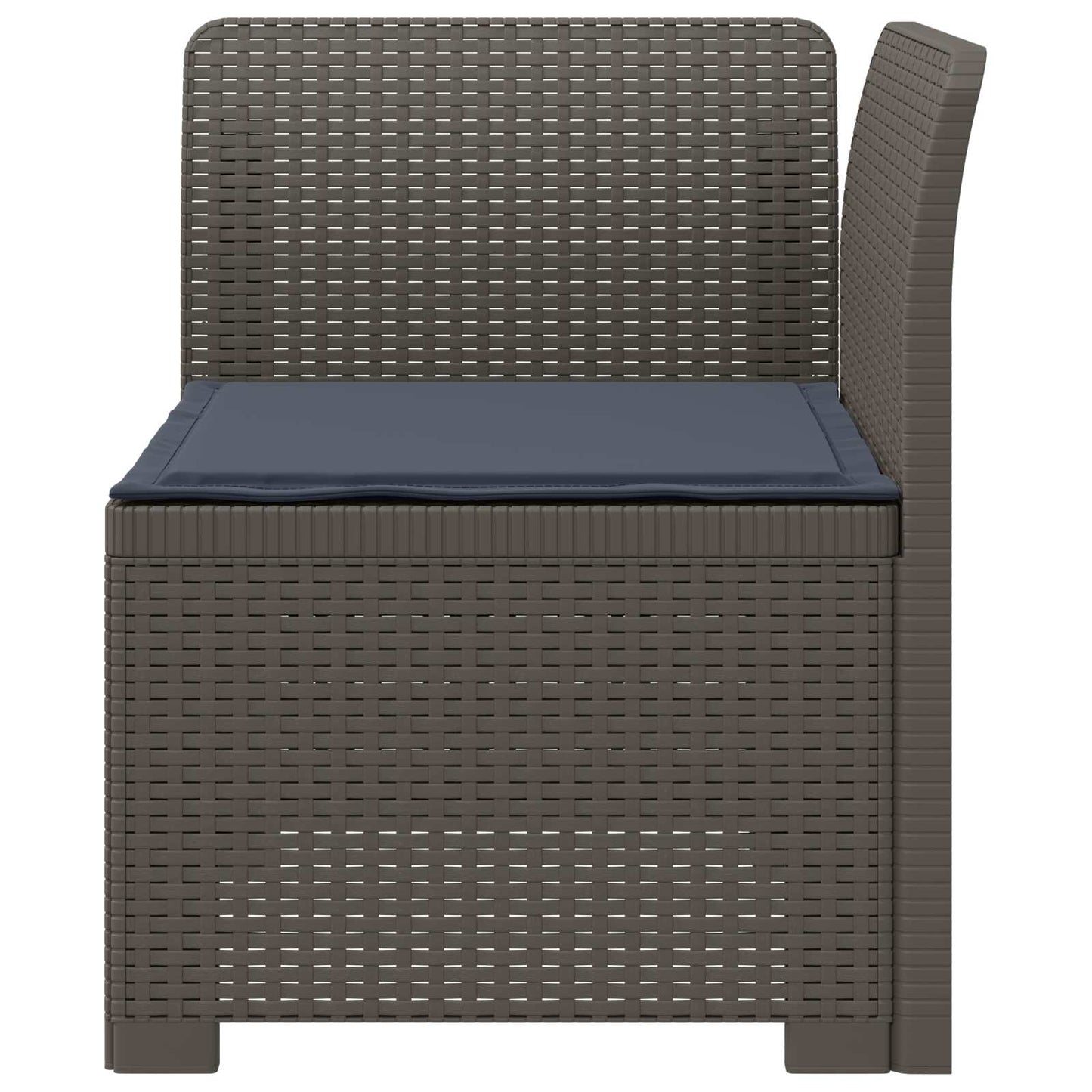 Eénpersoons Tuinbank met Kussen Rattan Look PP Lichtgrijs is nu te koop bij PeponiXL, paradijselijk wonen!