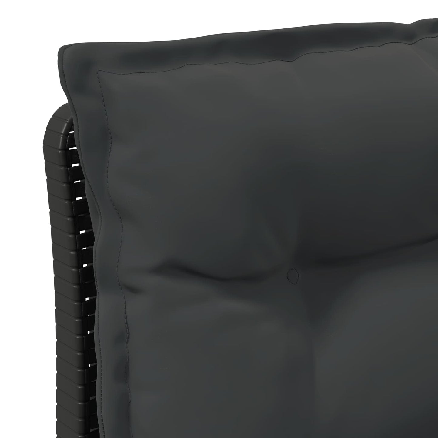 Eénpersoons Tuinbank met Kussens Rattan Look PP Antraciet is nu te koop bij PeponiXL, paradijselijk wonen!