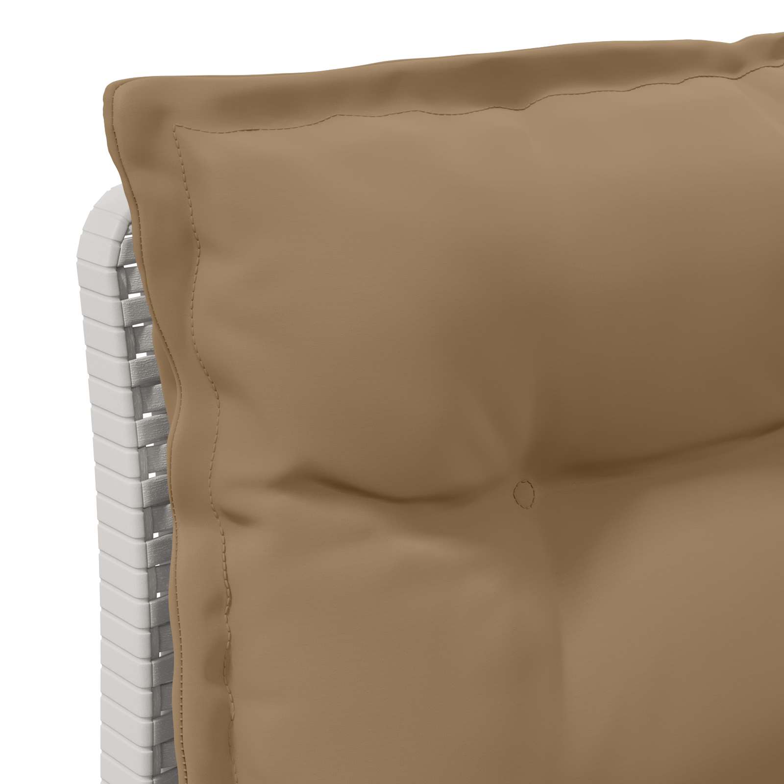 Eénpersoons Tuinbank met Kussens Rattan Look PP Wit is nu te koop bij PeponiXL, paradijselijk wonen!