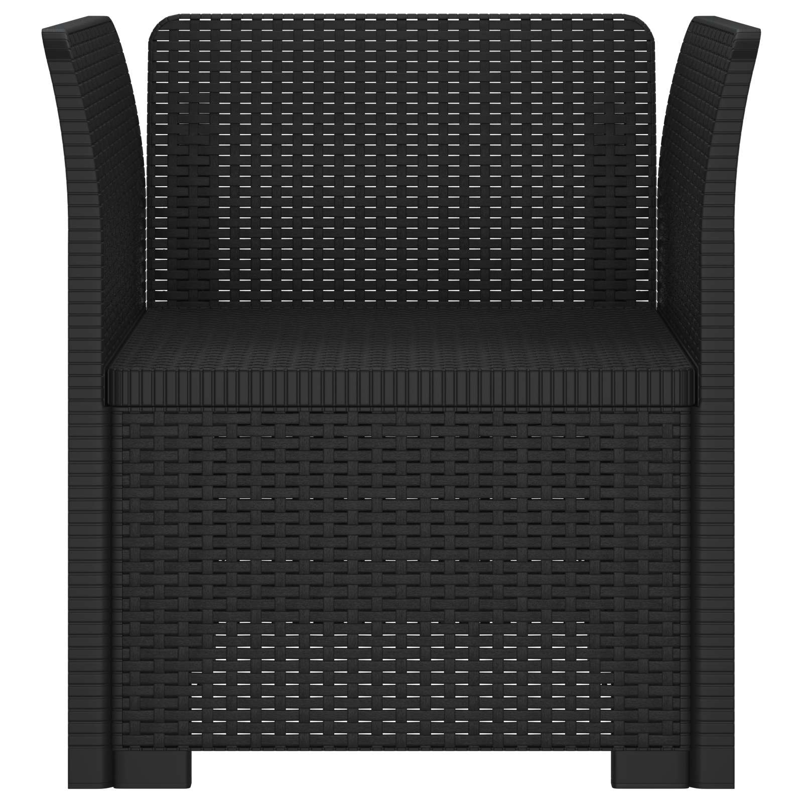 Eénpersoons Fauteuil Rattan Look PP Antraciet is nu te koop bij PeponiXL, paradijselijk wonen!