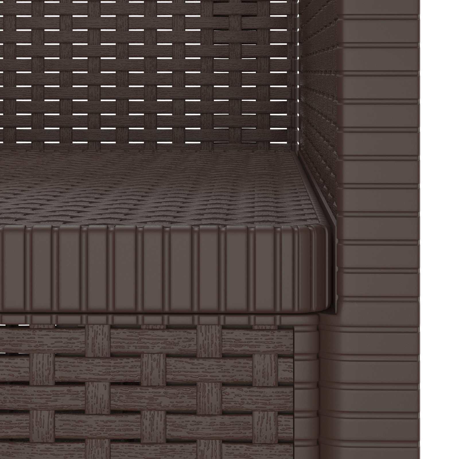 Eénpersoons Fauteuil Rattan Look PP Bruin is nu te koop bij PeponiXL, paradijselijk wonen!
