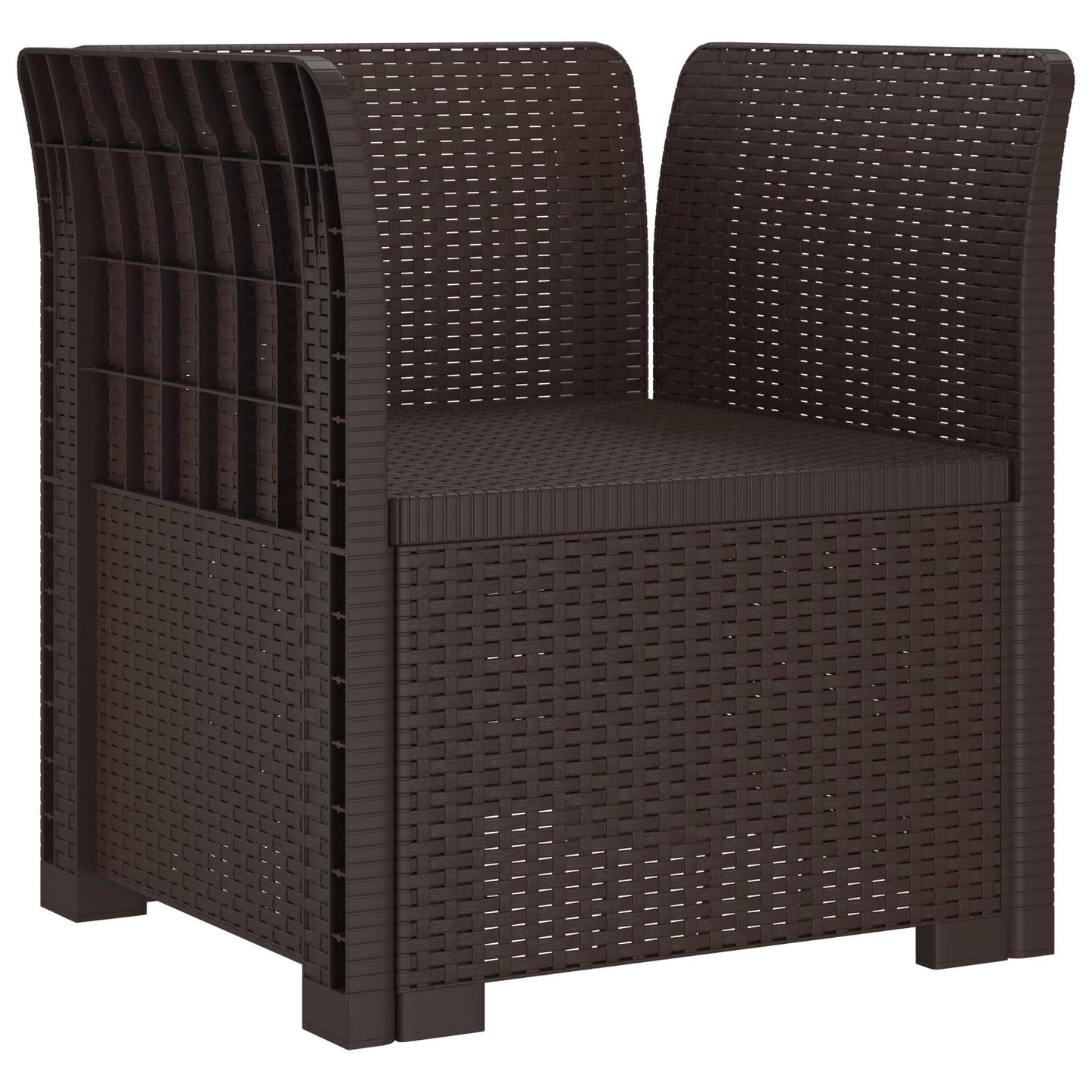 Eénpersoons Fauteuil Rattan Look PP Bruin is nu te koop bij PeponiXL, paradijselijk wonen!