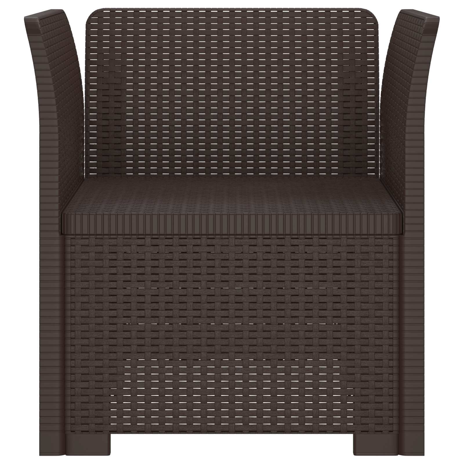 Eénpersoons Fauteuil Rattan Look PP Bruin is nu te koop bij PeponiXL, paradijselijk wonen!