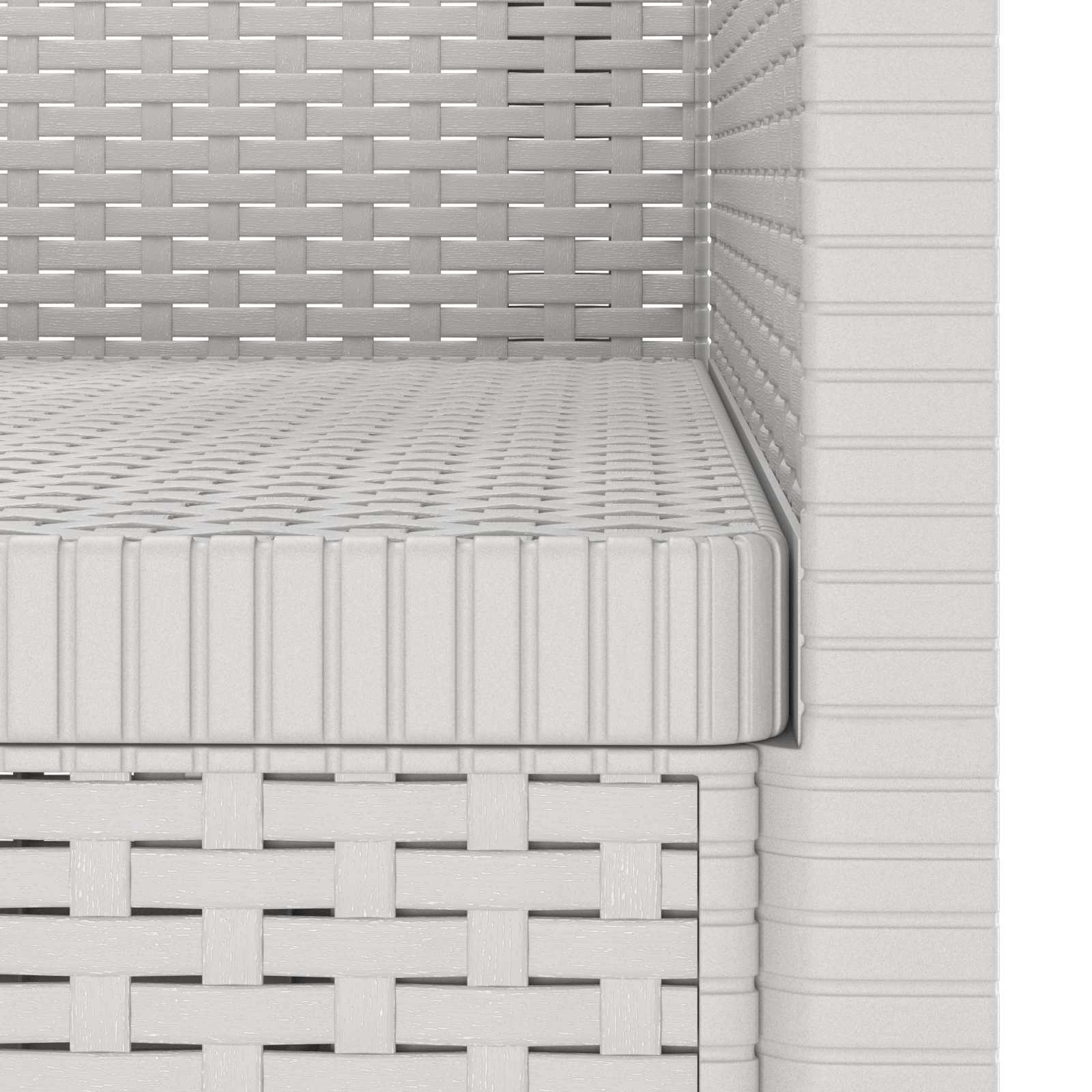 Eénpersoons Fauteuil Rattan Look PP Wit is nu te koop bij PeponiXL, paradijselijk wonen!