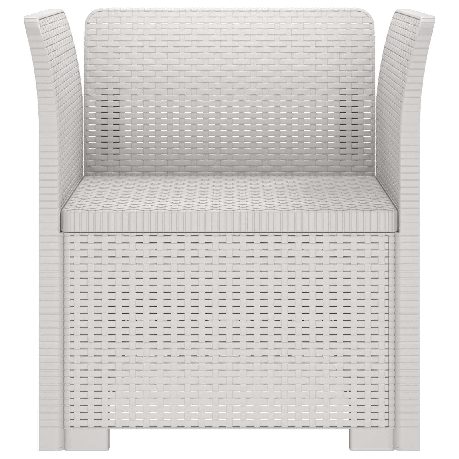 Eénpersoons Fauteuil Rattan Look PP Wit is nu te koop bij PeponiXL, paradijselijk wonen!