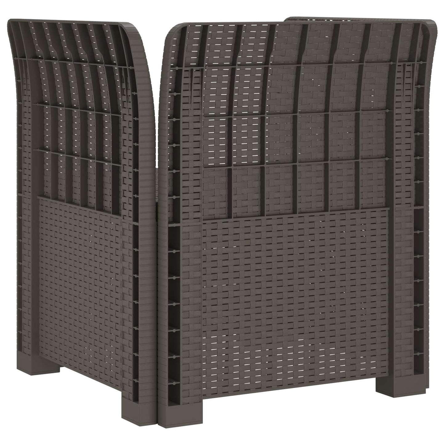Eénpersoons Fauteuil Rattan Look PP Lichtgrijs is nu te koop bij PeponiXL, paradijselijk wonen!