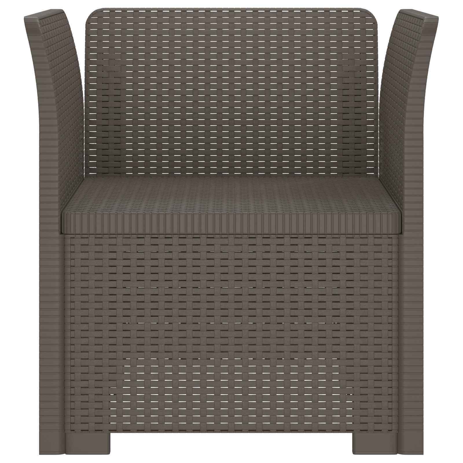 Eénpersoons Fauteuil Rattan Look PP Lichtgrijs is nu te koop bij PeponiXL, paradijselijk wonen!