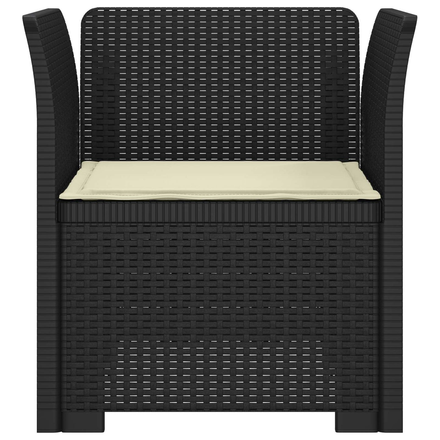Eénpersoons Fauteuil met Kussen Rattan Look PP Antraciet is nu te koop bij PeponiXL, paradijselijk wonen!