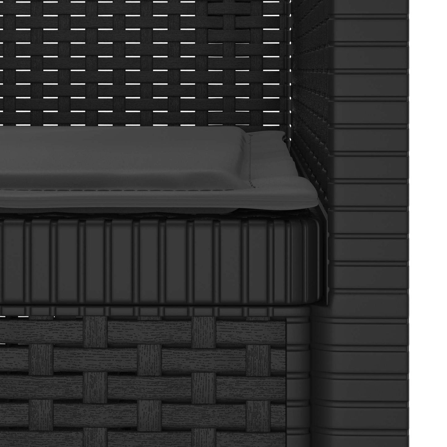 Eénpersoons Fauteuil met Kussen Rattan Look PP Antraciet is nu te koop bij PeponiXL, paradijselijk wonen!