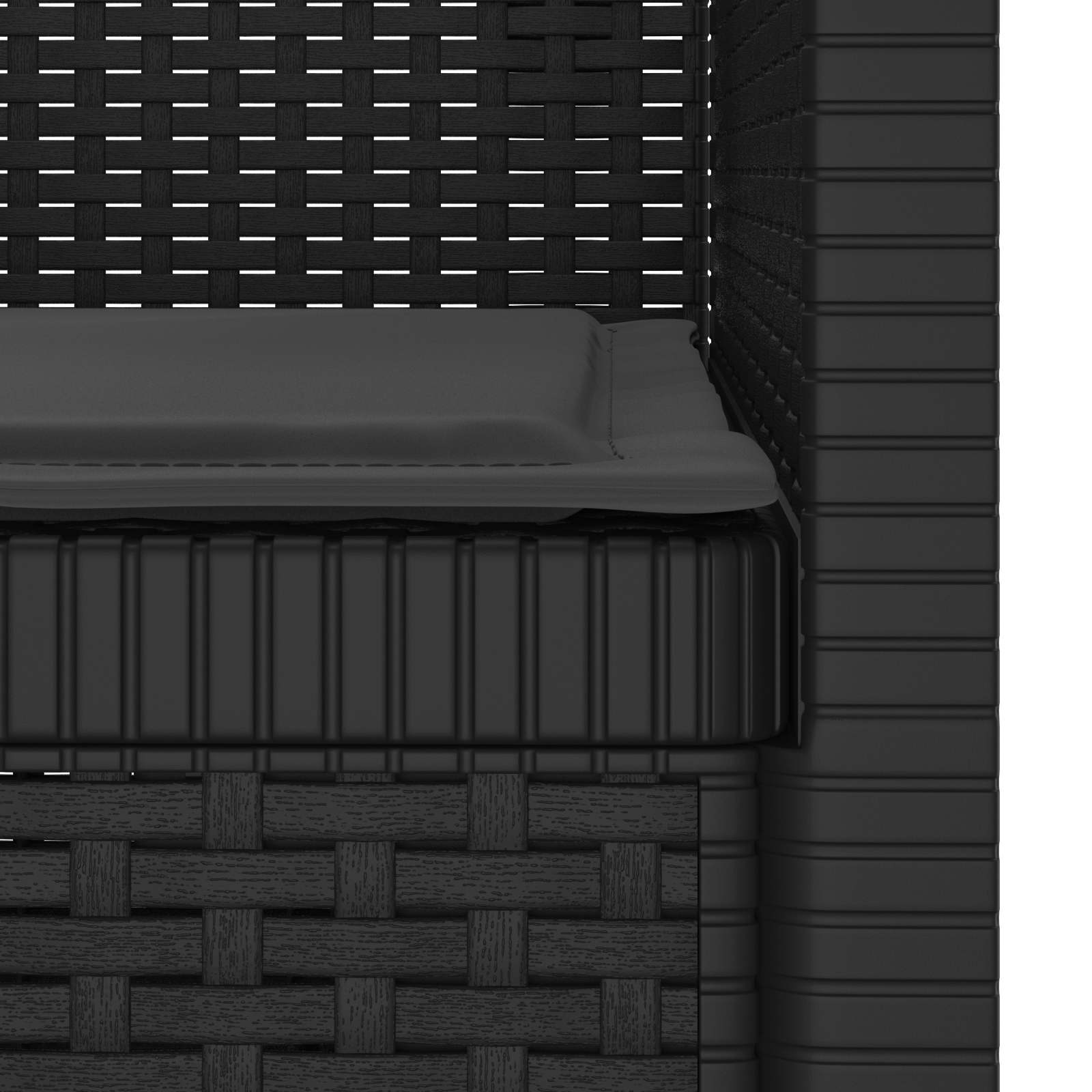 Eénpersoons Fauteuil met Kussen Rattan Look PP Antraciet is nu te koop bij PeponiXL, paradijselijk wonen!