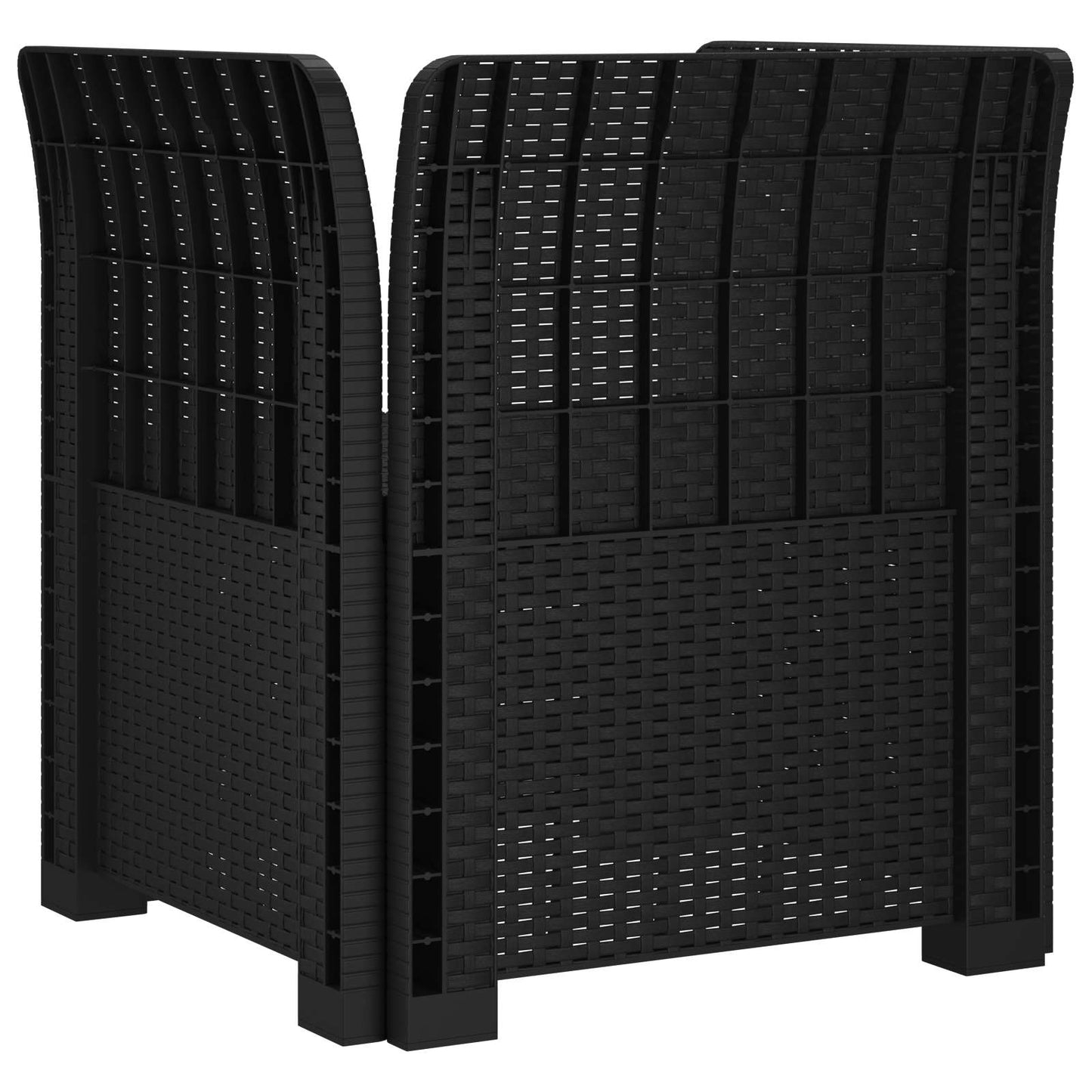 Eénpersoons Fauteuil met Kussen Rattan Look PP Antraciet is nu te koop bij PeponiXL, paradijselijk wonen!