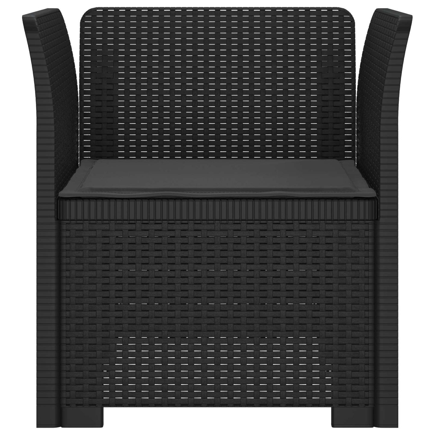 Eénpersoons Fauteuil met Kussen Rattan Look PP Antraciet is nu te koop bij PeponiXL, paradijselijk wonen!