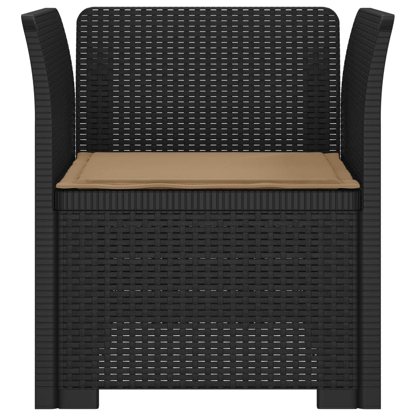 Eénpersoons Fauteuil met Kussen Rattan Look PP Antraciet is nu te koop bij PeponiXL, paradijselijk wonen!