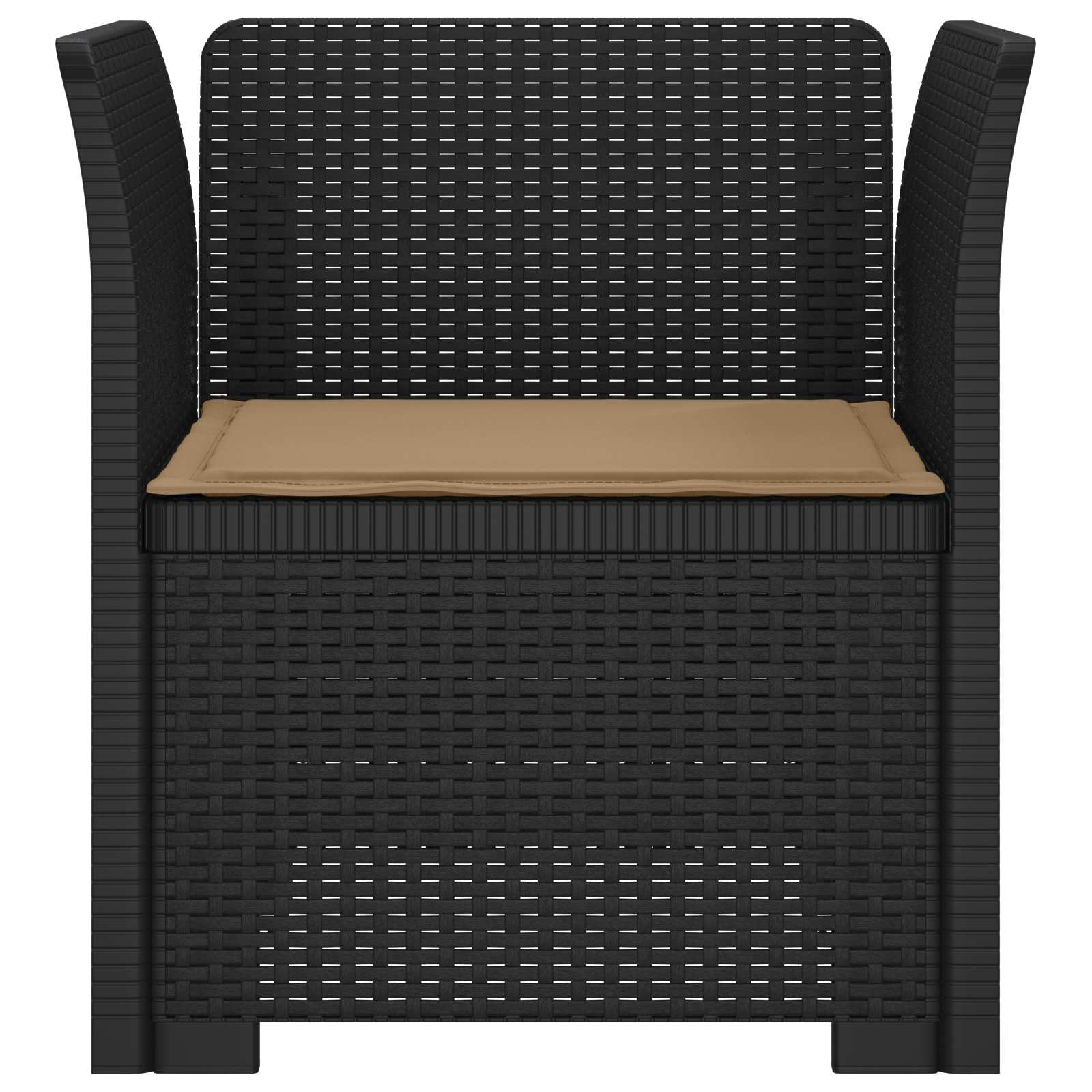 Eénpersoons Fauteuil met Kussen Rattan Look PP Antraciet is nu te koop bij PeponiXL, paradijselijk wonen!