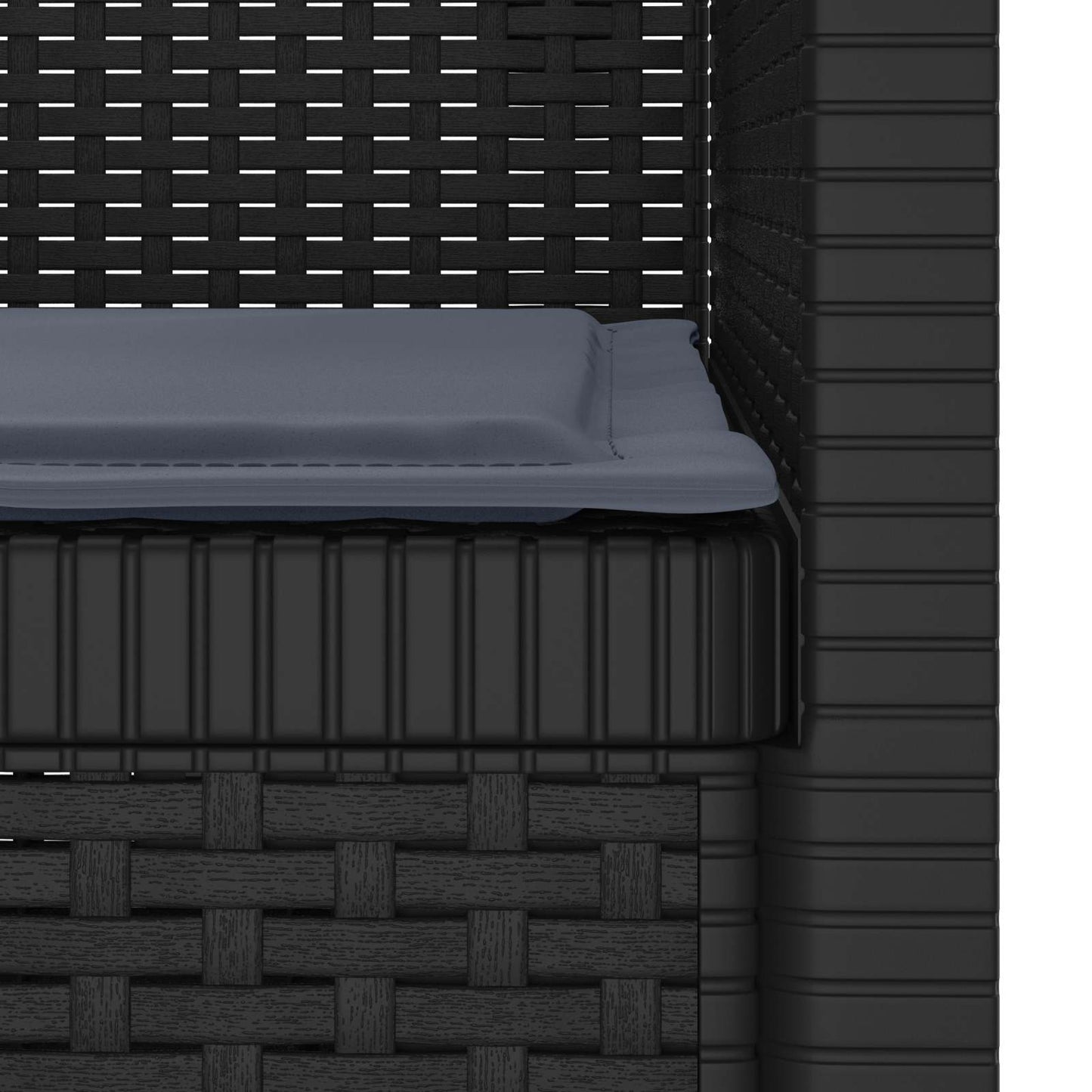 Eénpersoons Fauteuil met Kussen Rattan Look PP Antraciet is nu te koop bij PeponiXL, paradijselijk wonen!