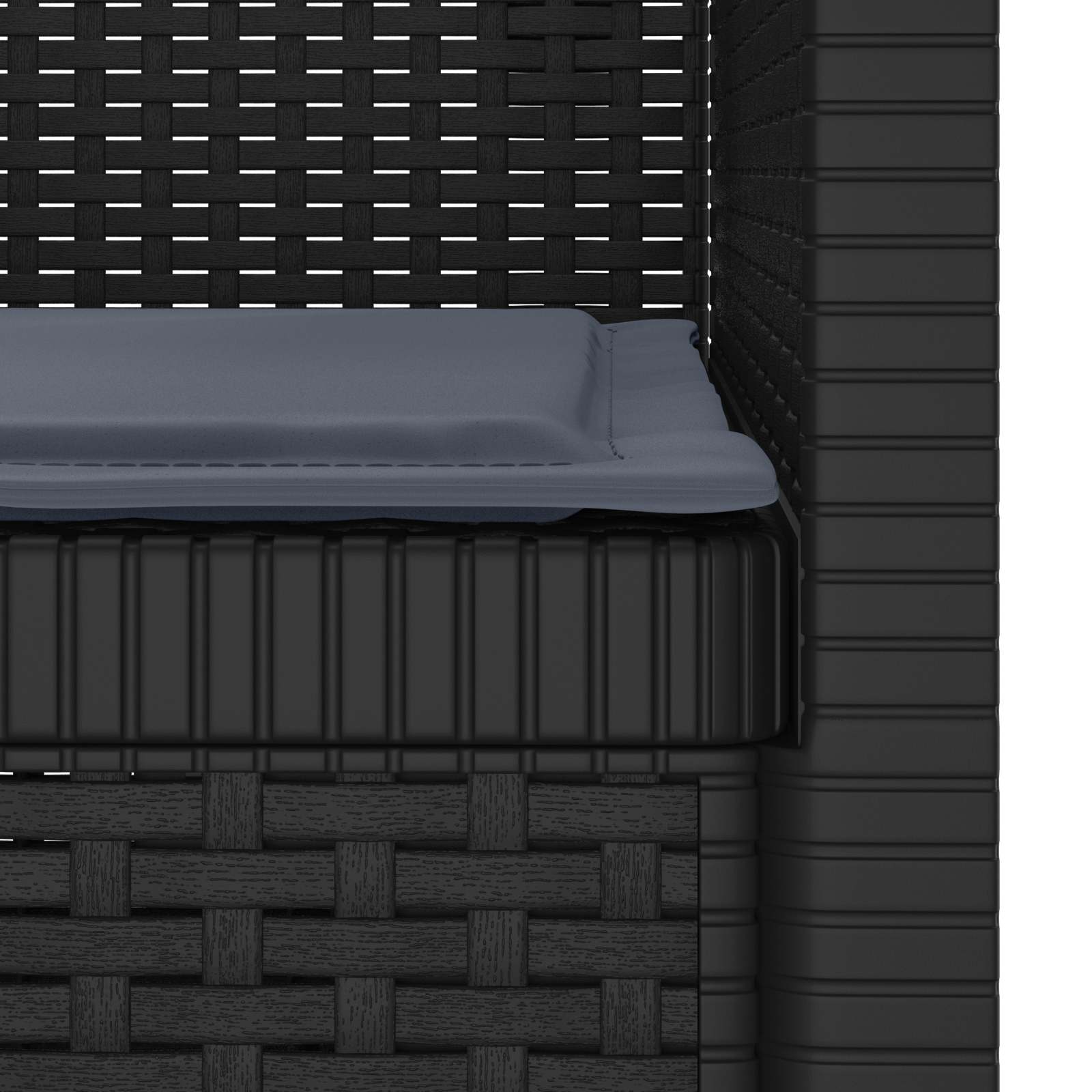 Eénpersoons Fauteuil met Kussen Rattan Look PP Antraciet is nu te koop bij PeponiXL, paradijselijk wonen!