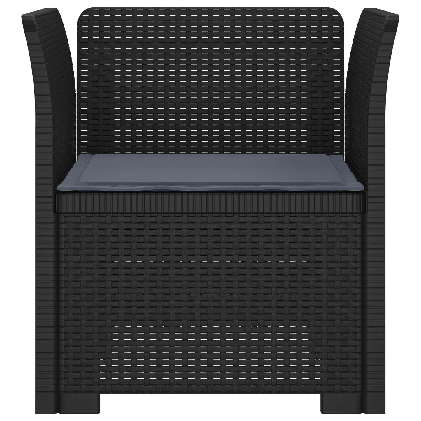 Eénpersoons Fauteuil met Kussen Rattan Look PP Antraciet is nu te koop bij PeponiXL, paradijselijk wonen!