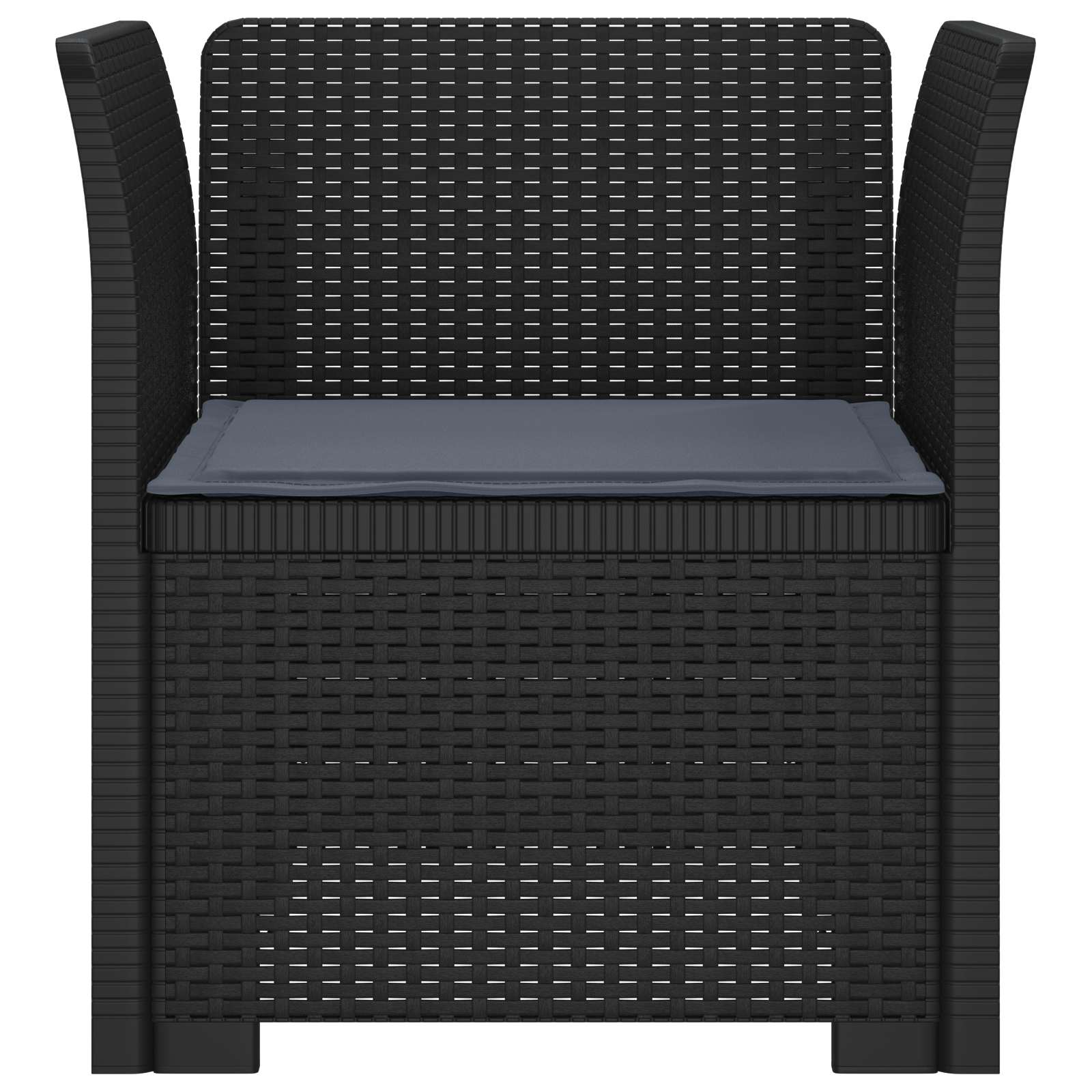 Eénpersoons Fauteuil met Kussen Rattan Look PP Antraciet is nu te koop bij PeponiXL, paradijselijk wonen!