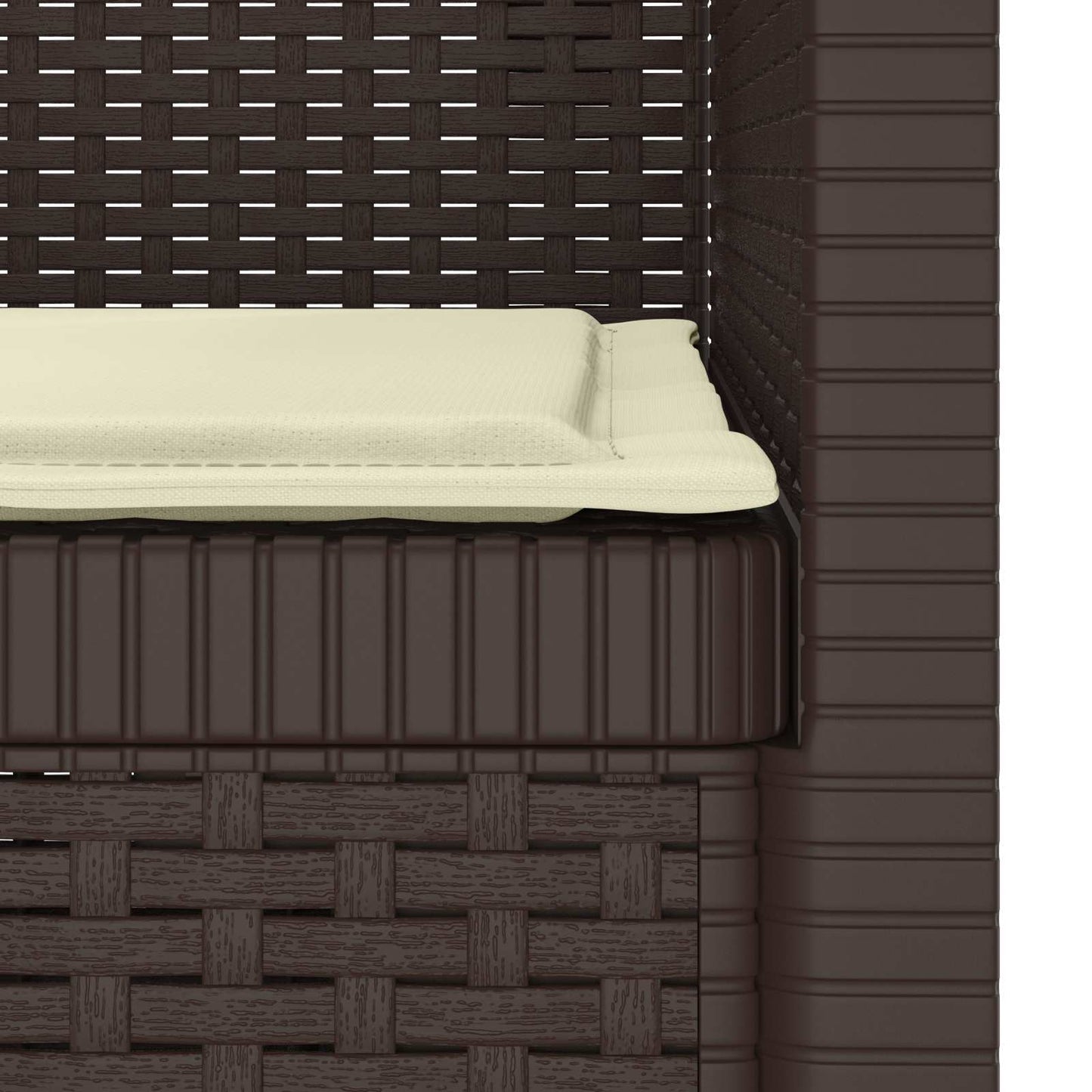 Eénpersoons Fauteuil met Kussen Rattan Look PP Bruin is nu te koop bij PeponiXL, paradijselijk wonen!