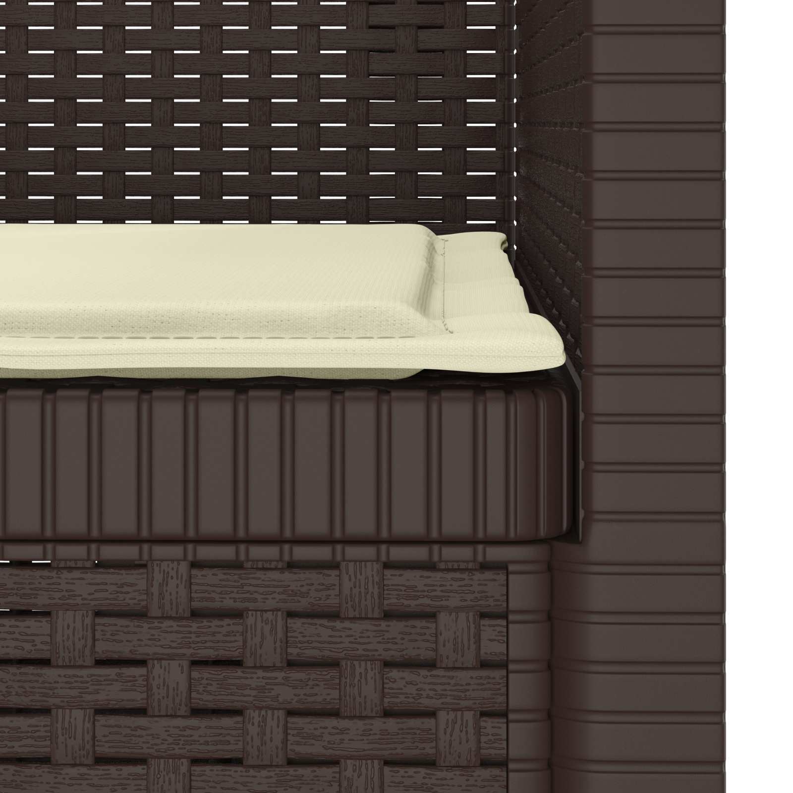 Eénpersoons Fauteuil met Kussen Rattan Look PP Bruin is nu te koop bij PeponiXL, paradijselijk wonen!