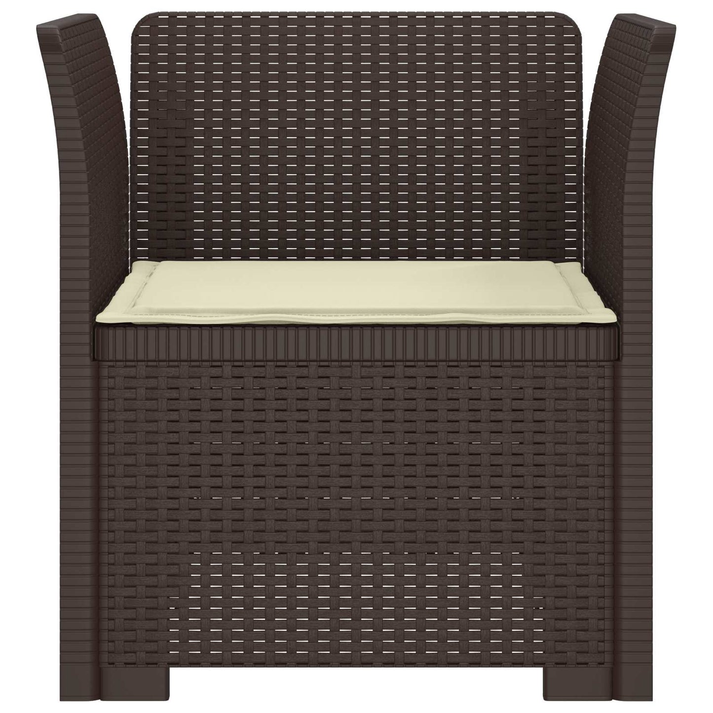 Eénpersoons Fauteuil met Kussen Rattan Look PP Bruin is nu te koop bij PeponiXL, paradijselijk wonen!