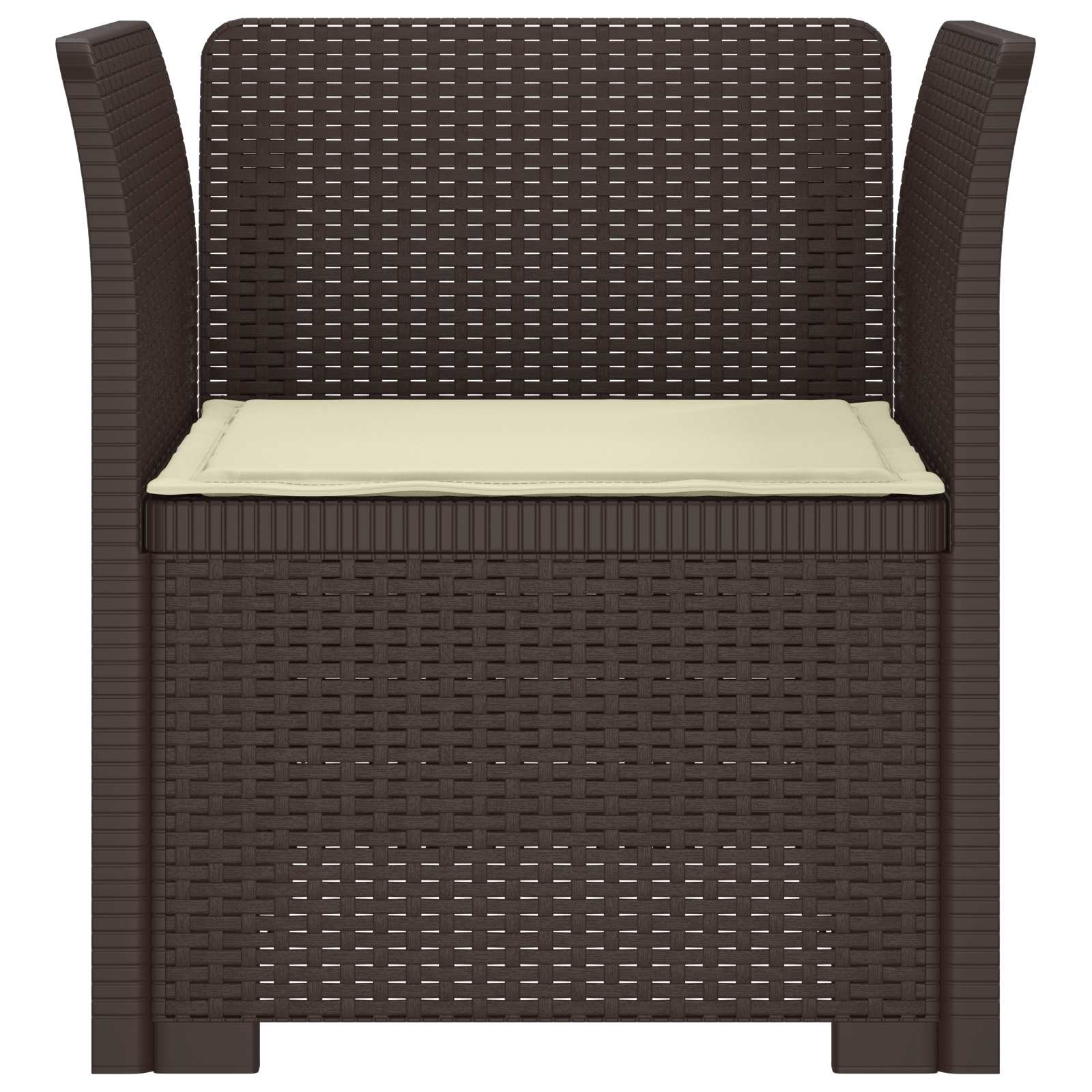 Eénpersoons Fauteuil met Kussen Rattan Look PP Bruin is nu te koop bij PeponiXL, paradijselijk wonen!
