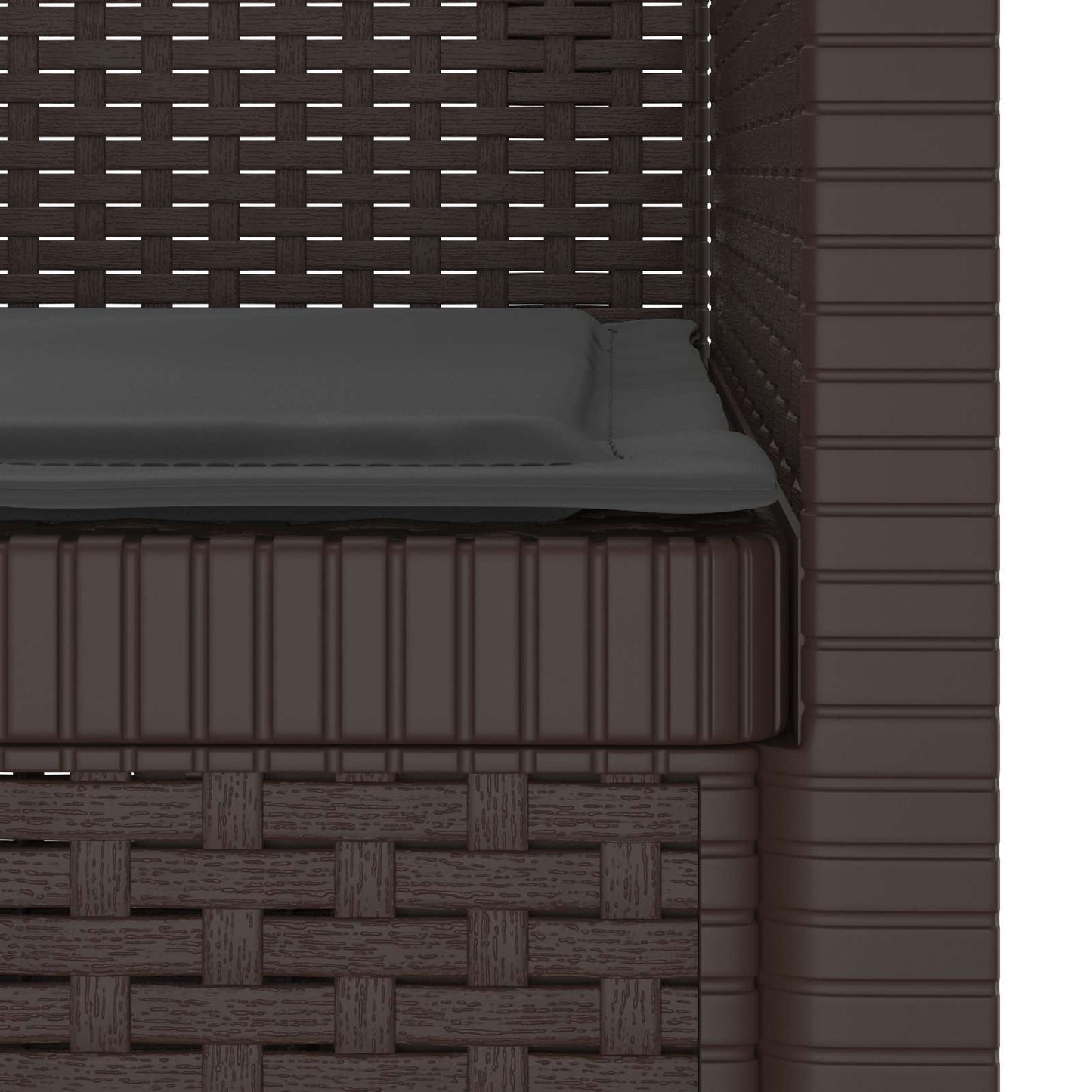 Eénpersoons Fauteuil met Kussen Rattan Look PP Bruin is nu te koop bij PeponiXL, paradijselijk wonen!