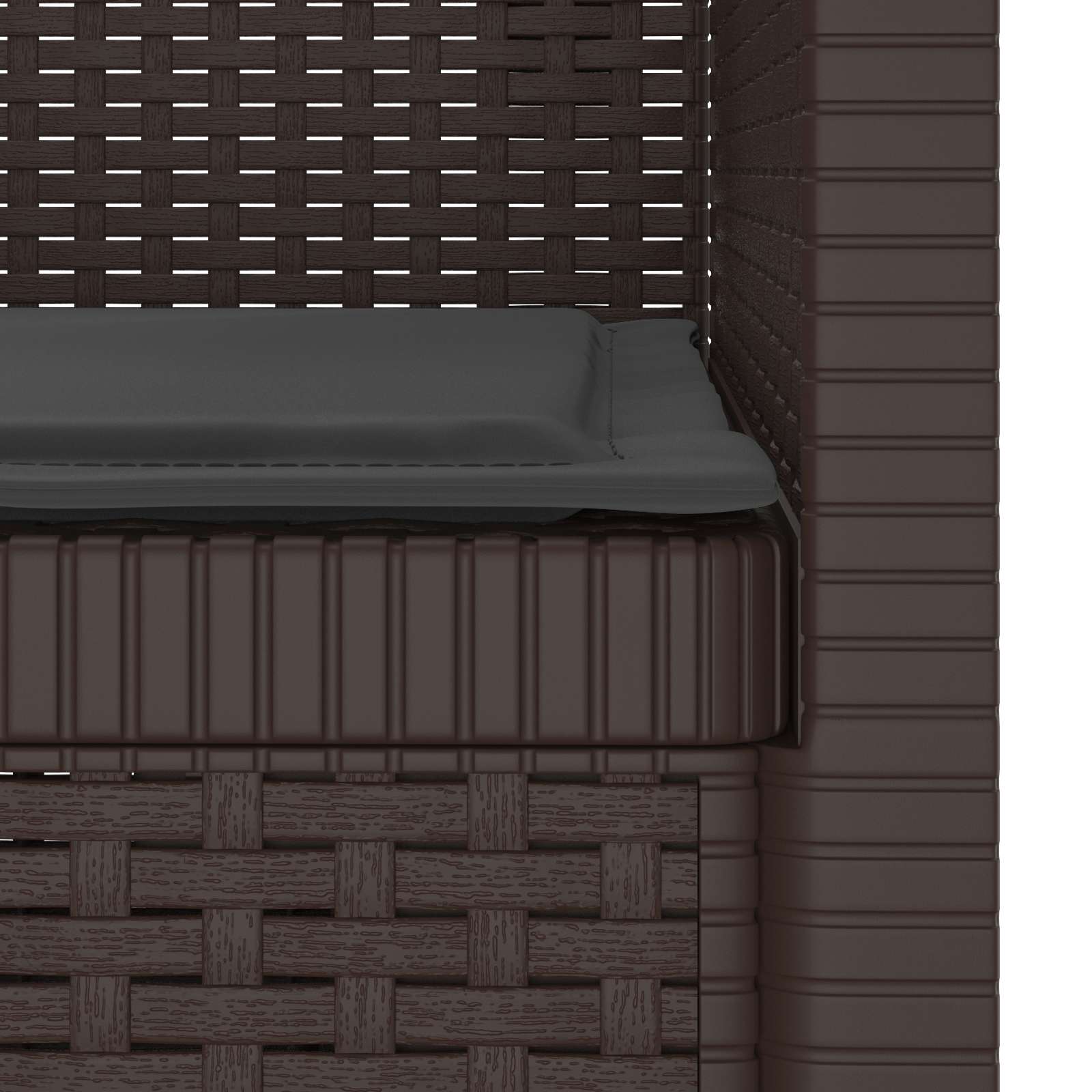 Eénpersoons Fauteuil met Kussen Rattan Look PP Bruin is nu te koop bij PeponiXL, paradijselijk wonen!