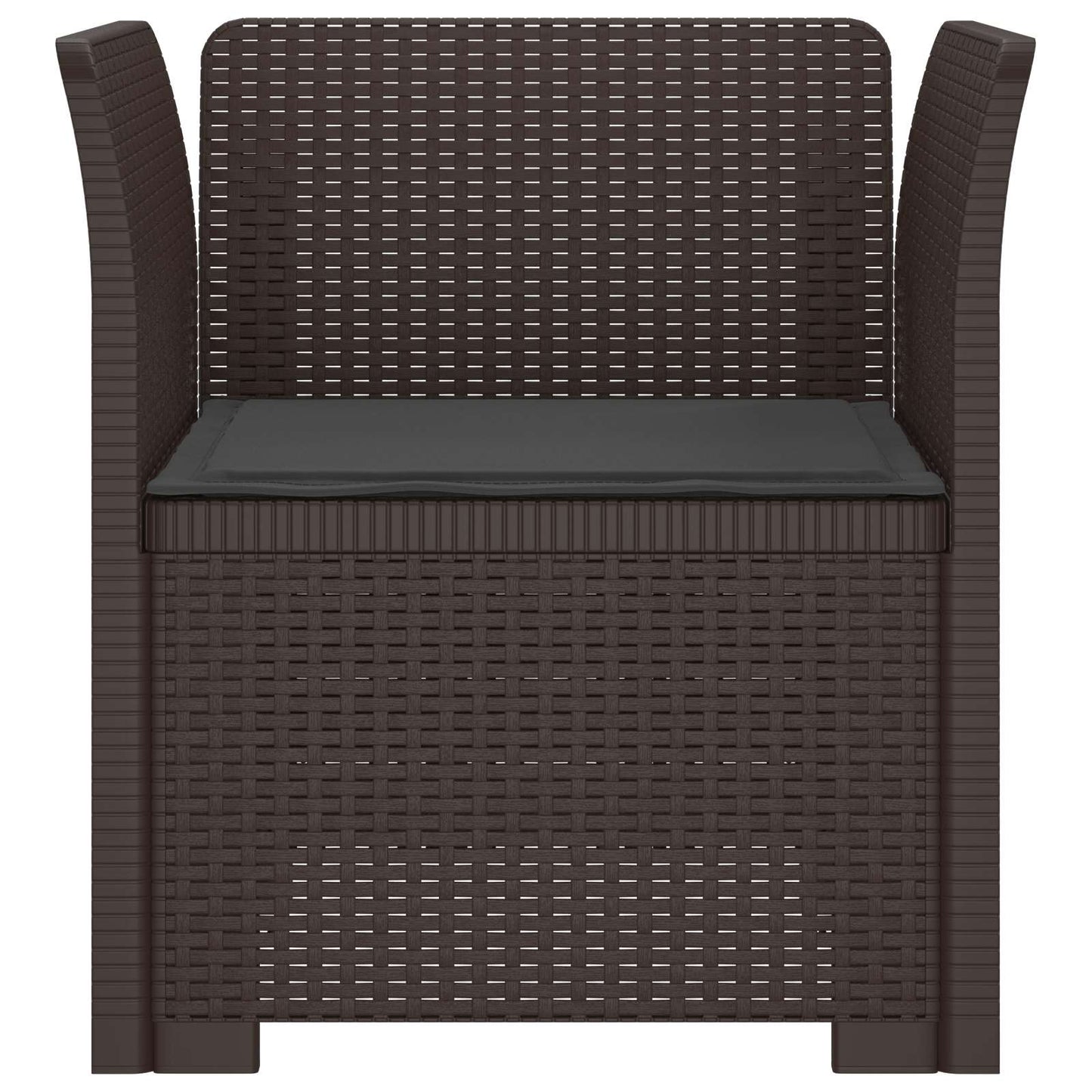 Eénpersoons Fauteuil met Kussen Rattan Look PP Bruin is nu te koop bij PeponiXL, paradijselijk wonen!