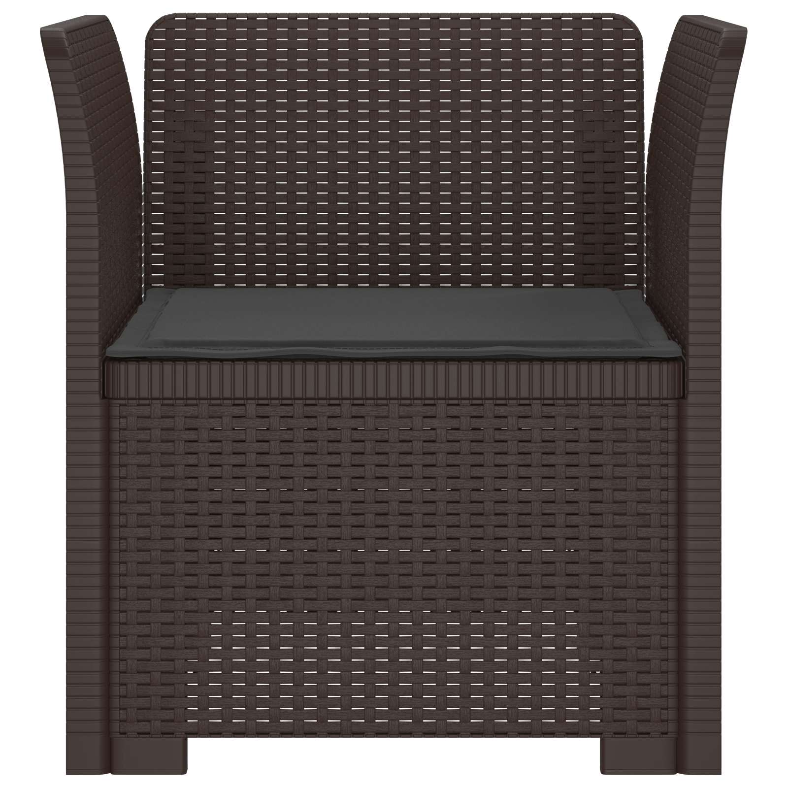 Eénpersoons Fauteuil met Kussen Rattan Look PP Bruin is nu te koop bij PeponiXL, paradijselijk wonen!