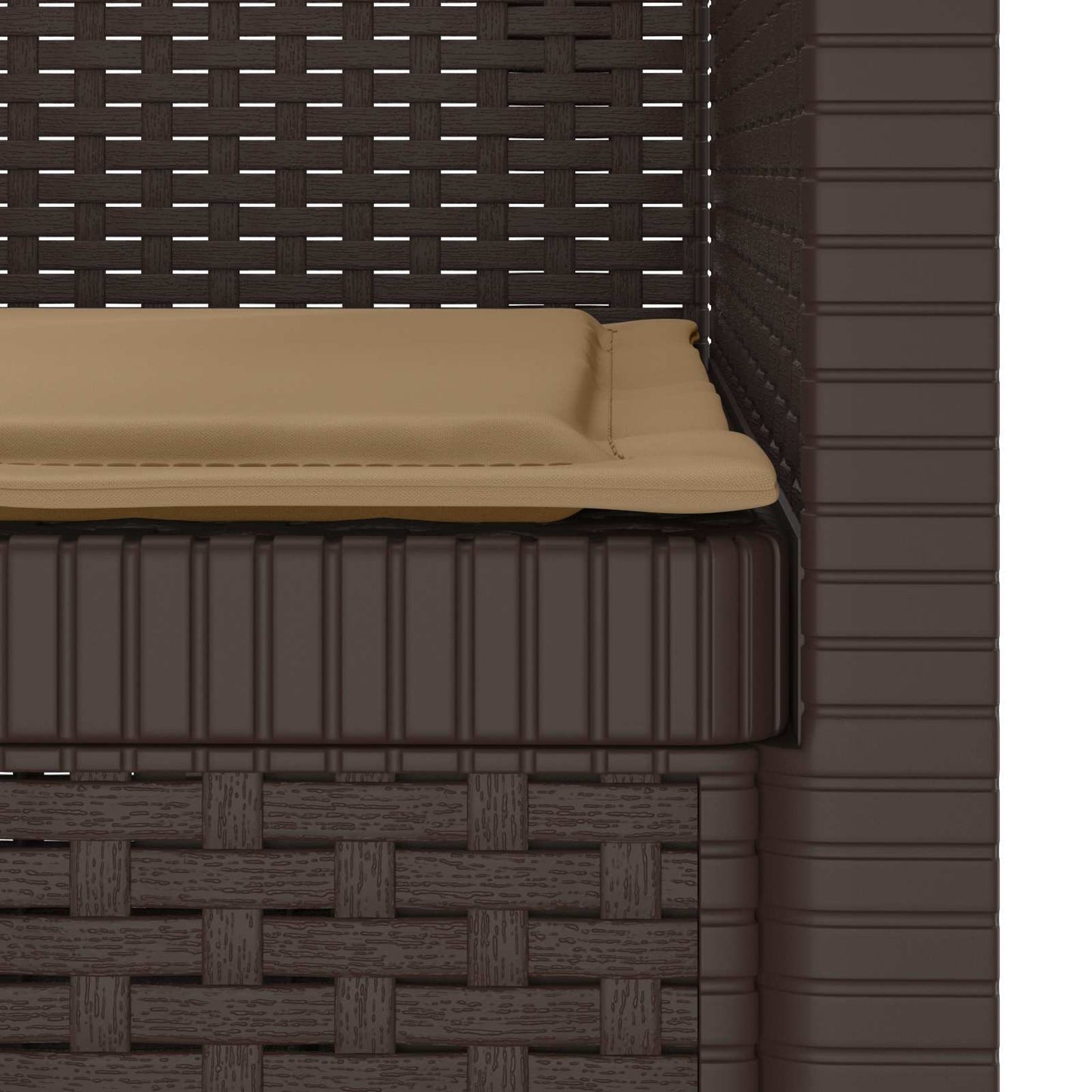 Eénpersoons Fauteuil met Kussen Rattan Look PP Bruin is nu te koop bij PeponiXL, paradijselijk wonen!