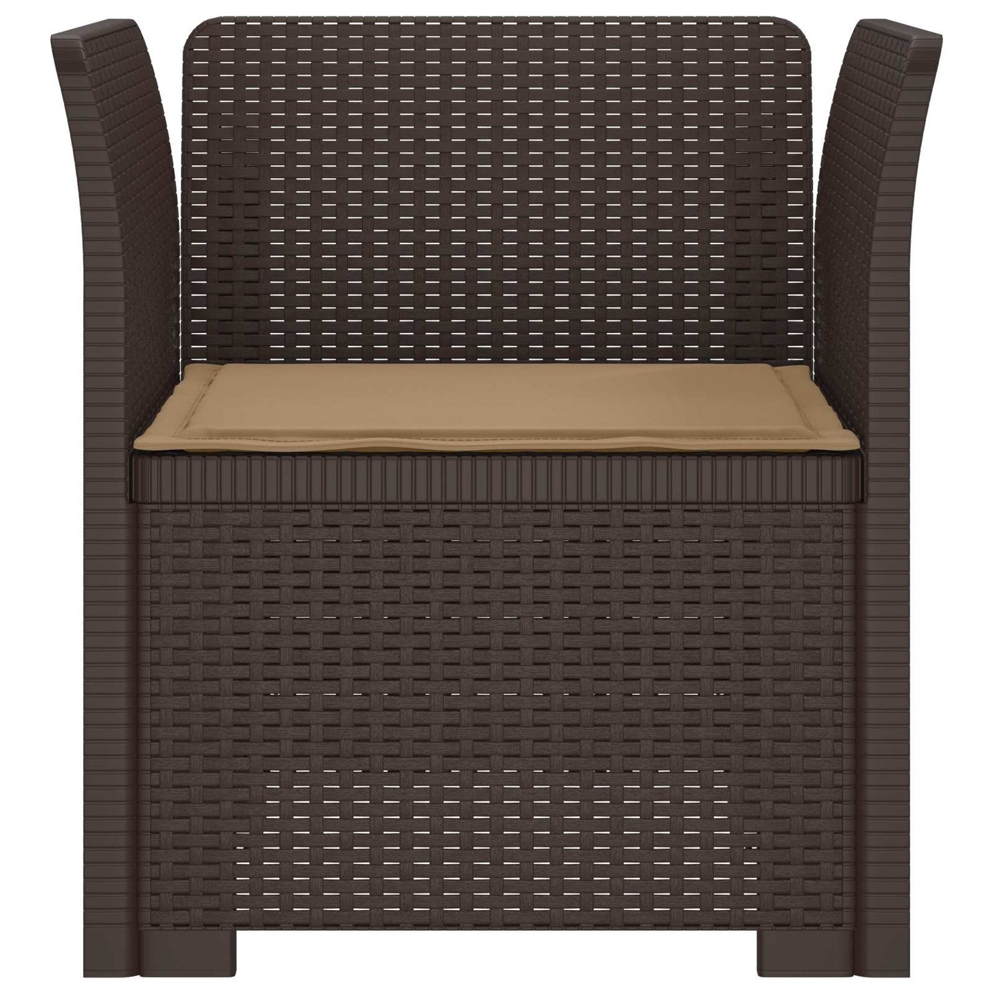 Eénpersoons Fauteuil met Kussen Rattan Look PP Bruin is nu te koop bij PeponiXL, paradijselijk wonen!