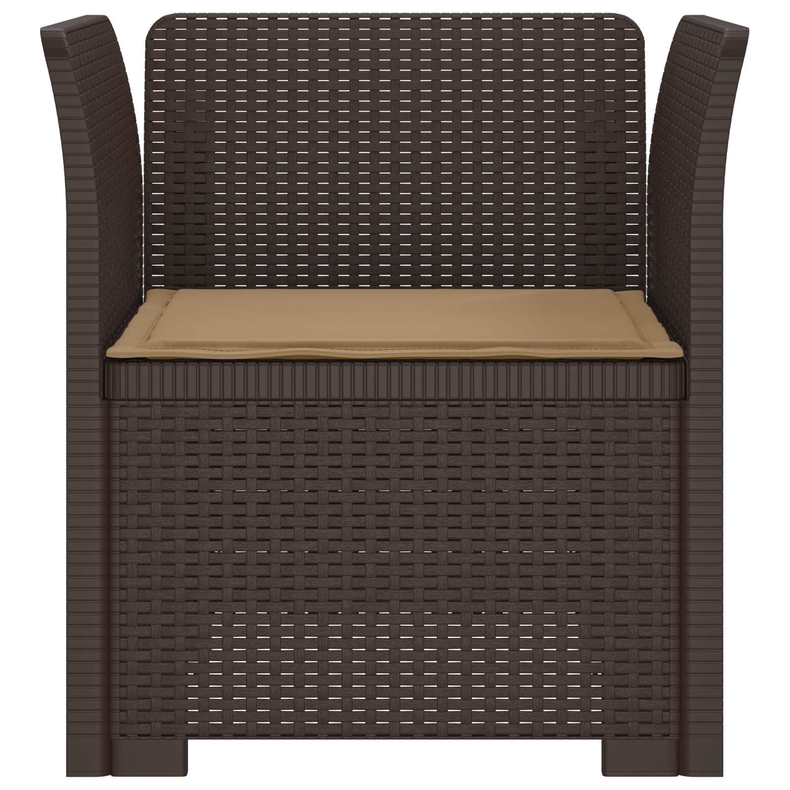 Eénpersoons Fauteuil met Kussen Rattan Look PP Bruin is nu te koop bij PeponiXL, paradijselijk wonen!