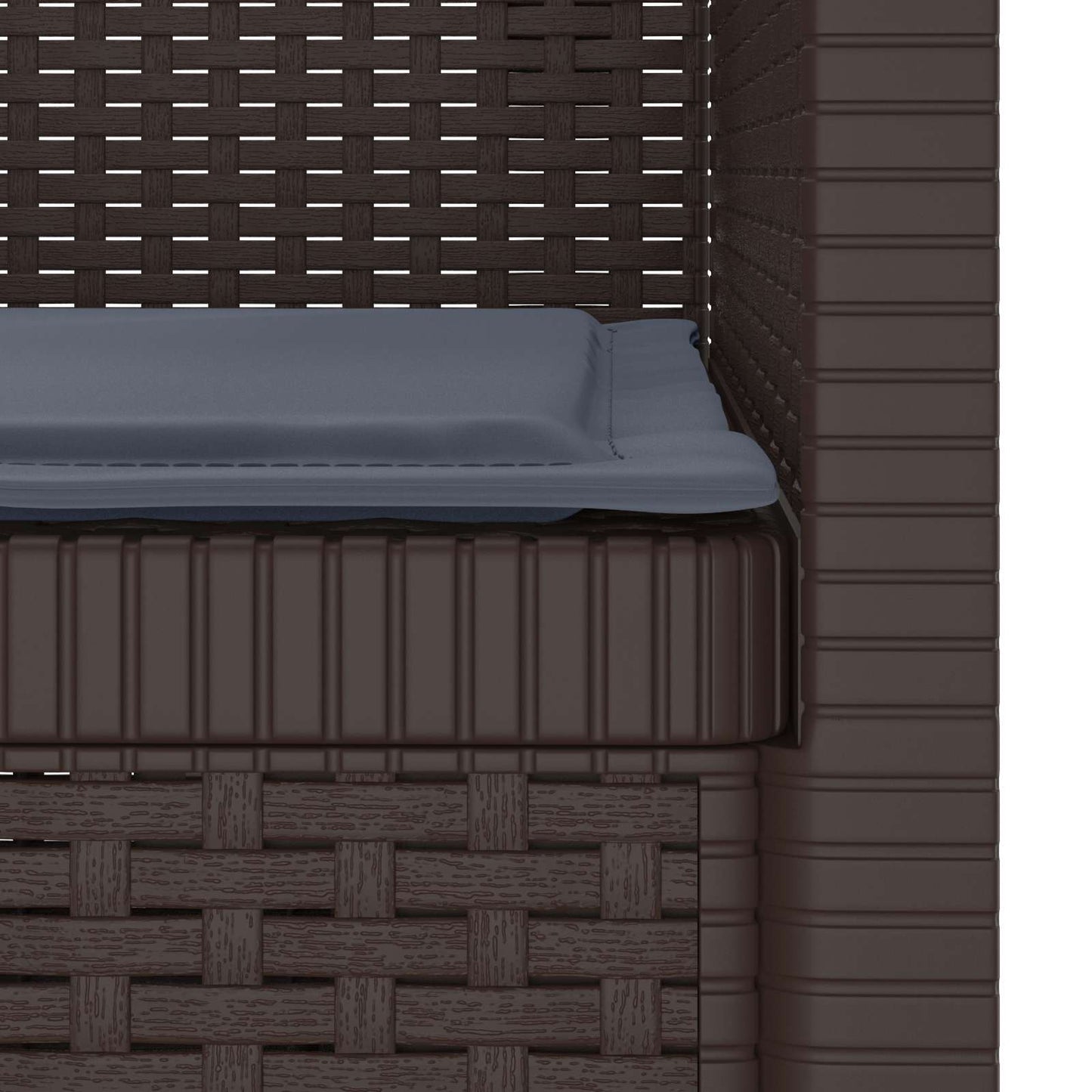 Eénpersoons Fauteuil met Kussen Rattan Look PP Bruin is nu te koop bij PeponiXL, paradijselijk wonen!