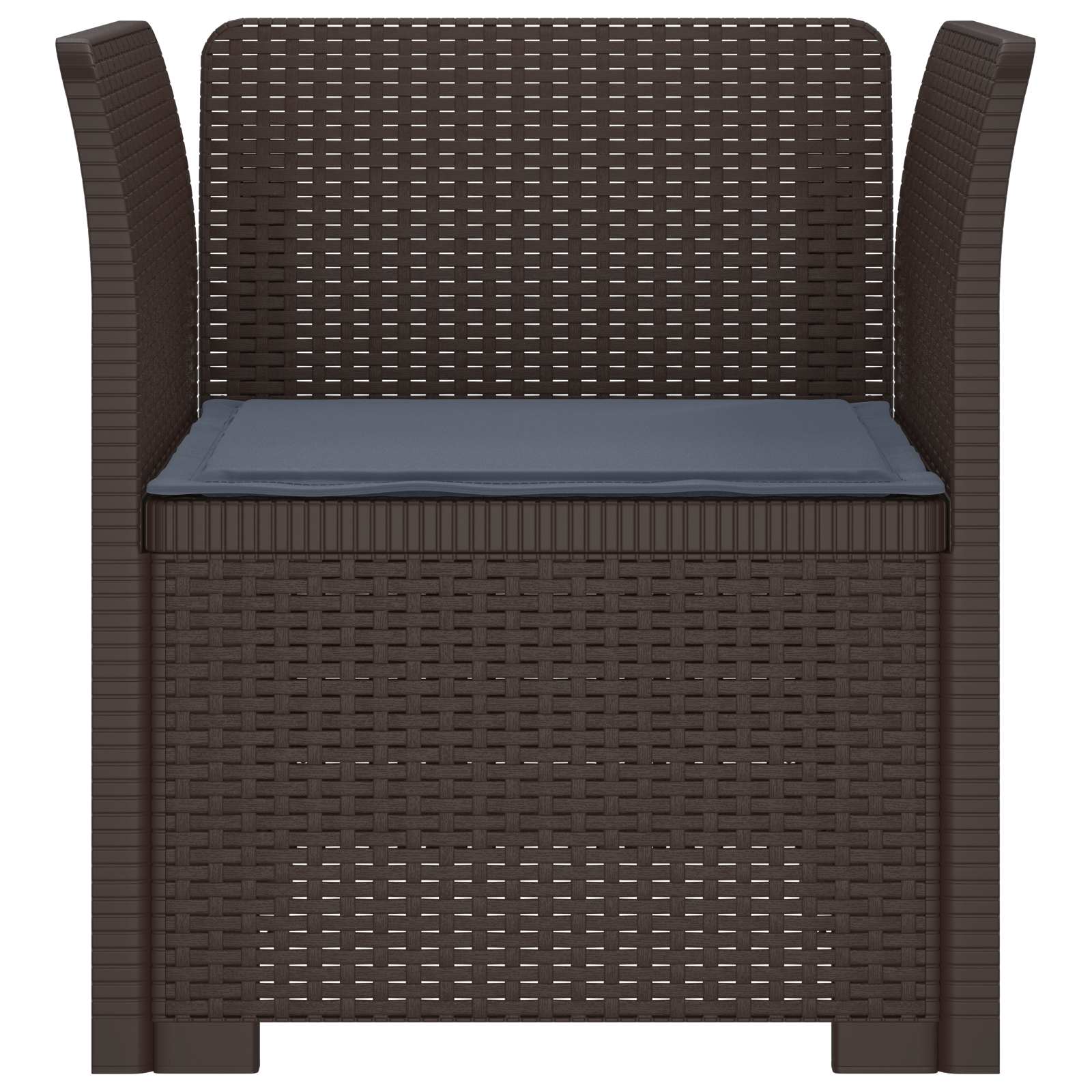 Eénpersoons Fauteuil met Kussen Rattan Look PP Bruin is nu te koop bij PeponiXL, paradijselijk wonen!