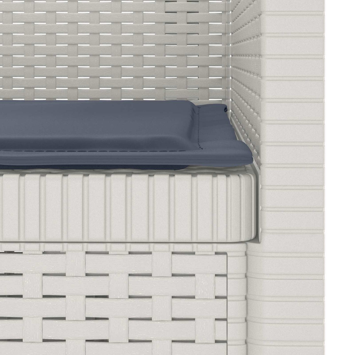 Eénpersoons Fauteuil met Kussen Rattan Look PP Wit is nu te koop bij PeponiXL, paradijselijk wonen!