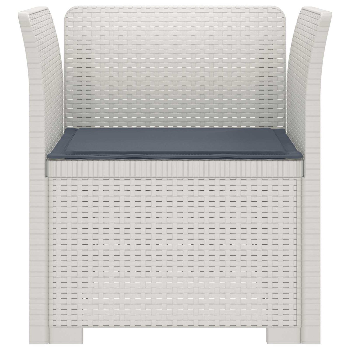 Eénpersoons Fauteuil met Kussen Rattan Look PP Wit is nu te koop bij PeponiXL, paradijselijk wonen!