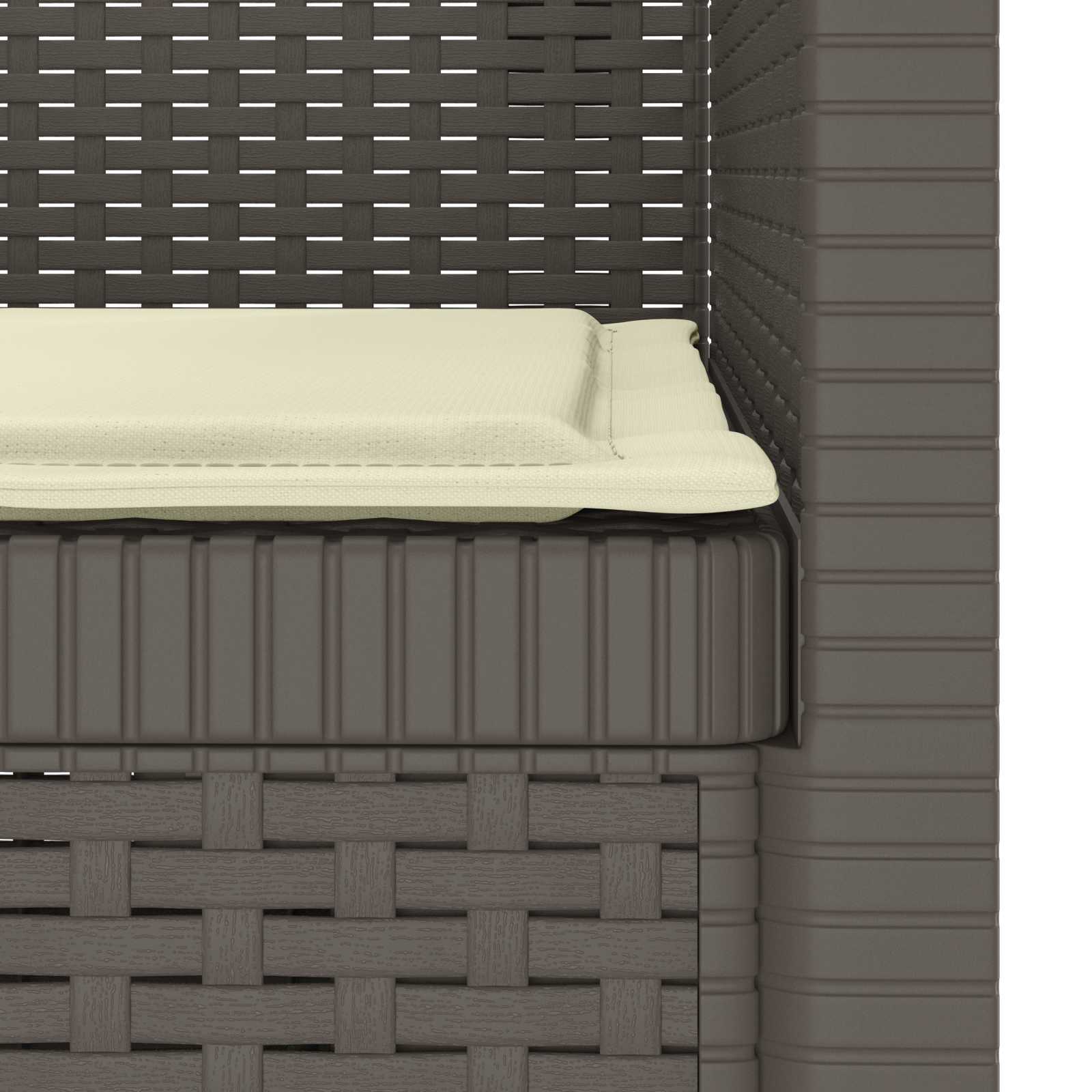 Eénpersoons Fauteuil met Kussen Rattan Look PP Lichtgrijs is nu te koop bij PeponiXL, paradijselijk wonen!