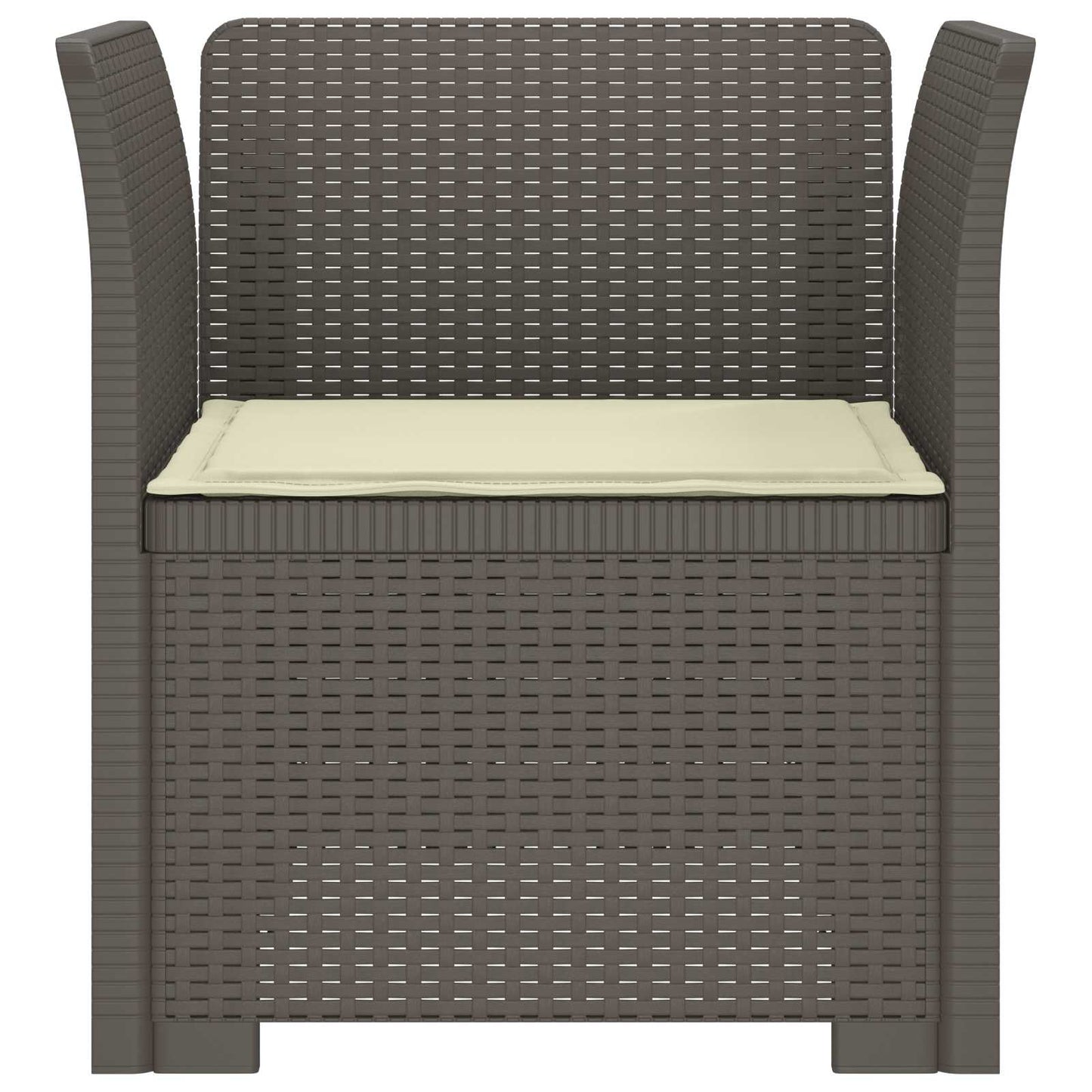 Eénpersoons Fauteuil met Kussen Rattan Look PP Lichtgrijs is nu te koop bij PeponiXL, paradijselijk wonen!